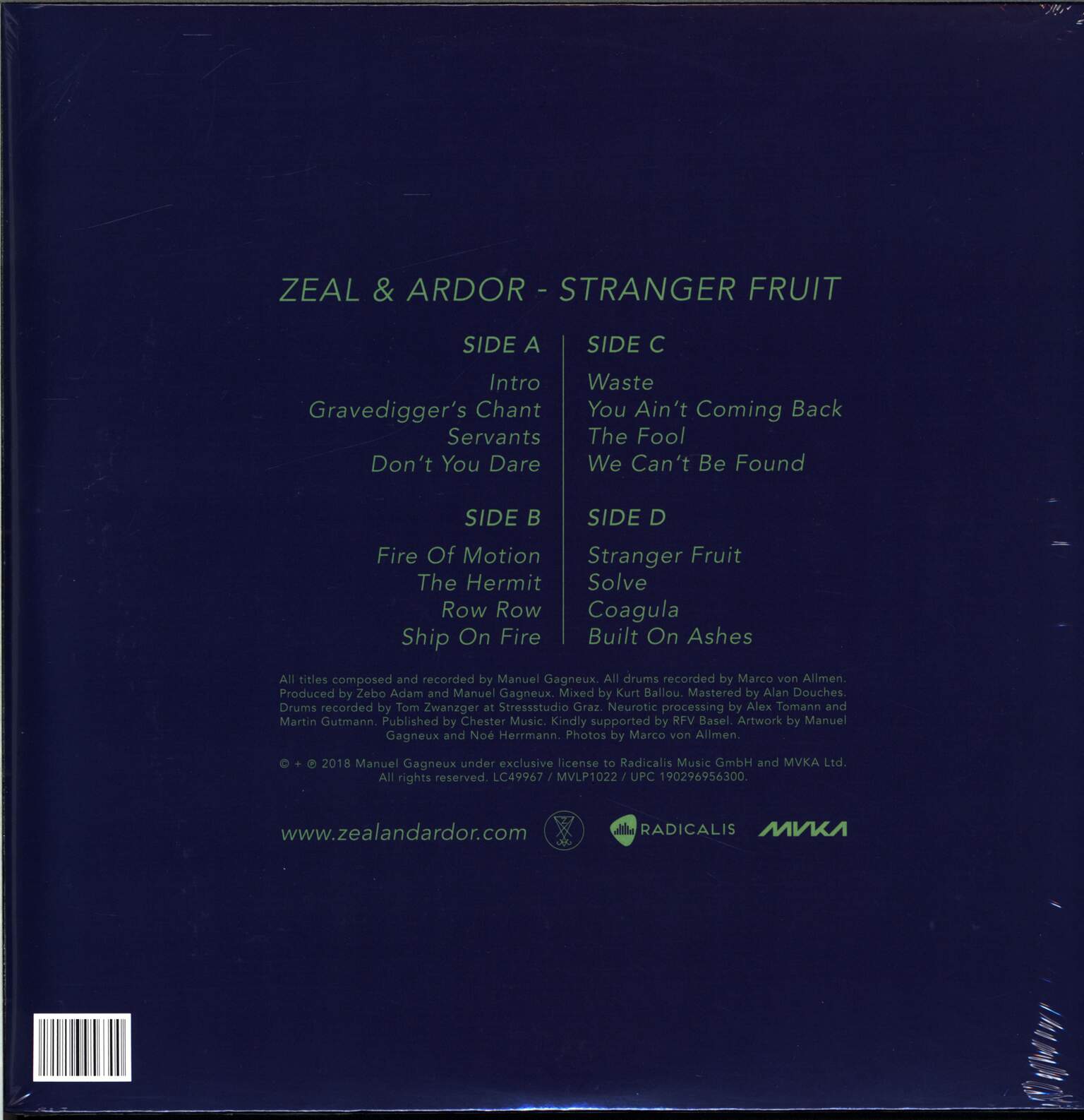 Zeal And Ardor: Stranger Fruit, 2×LP (Vinyl)