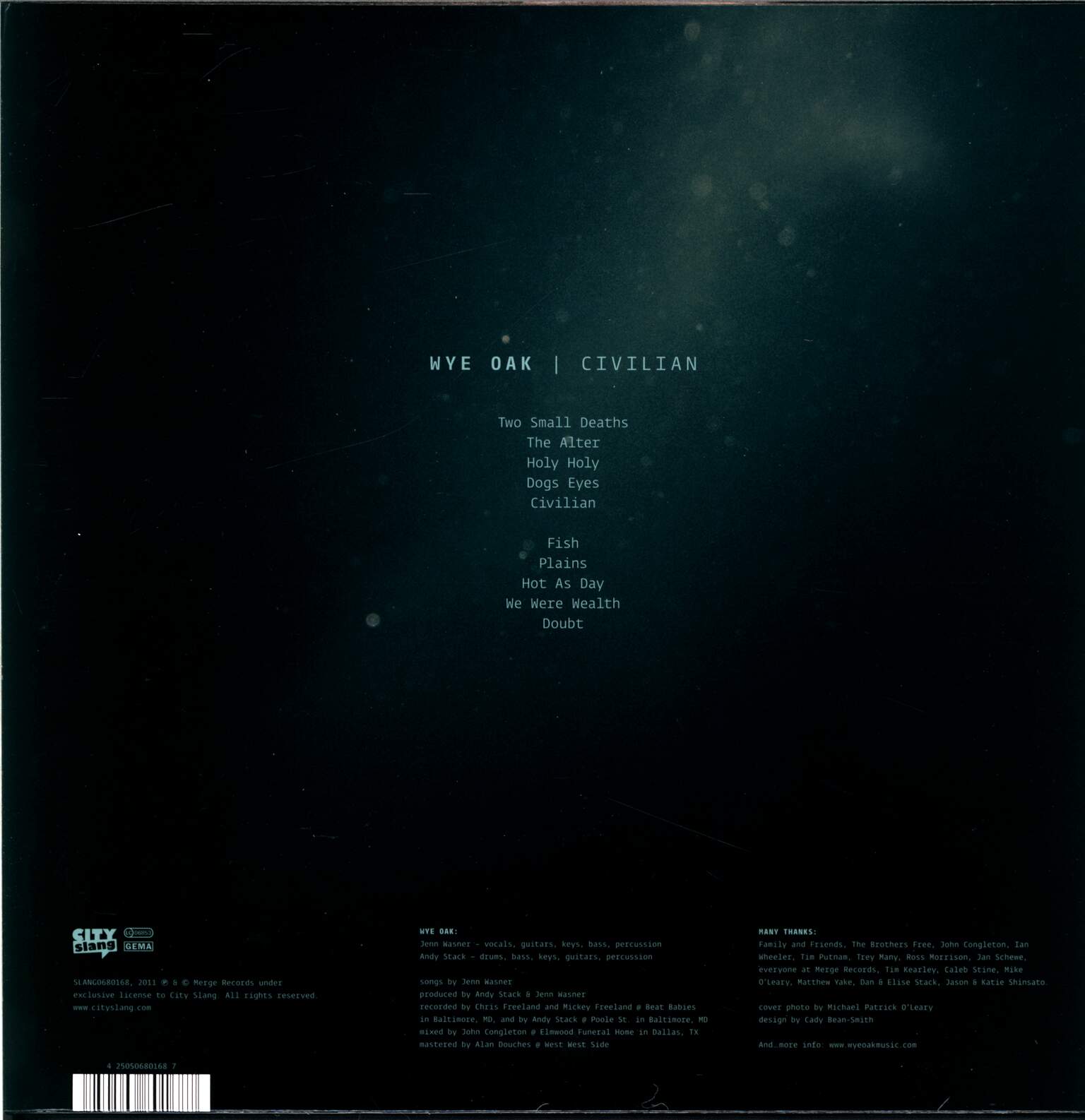 Wye Oak: Civilian, 1×LP (Vinyl)