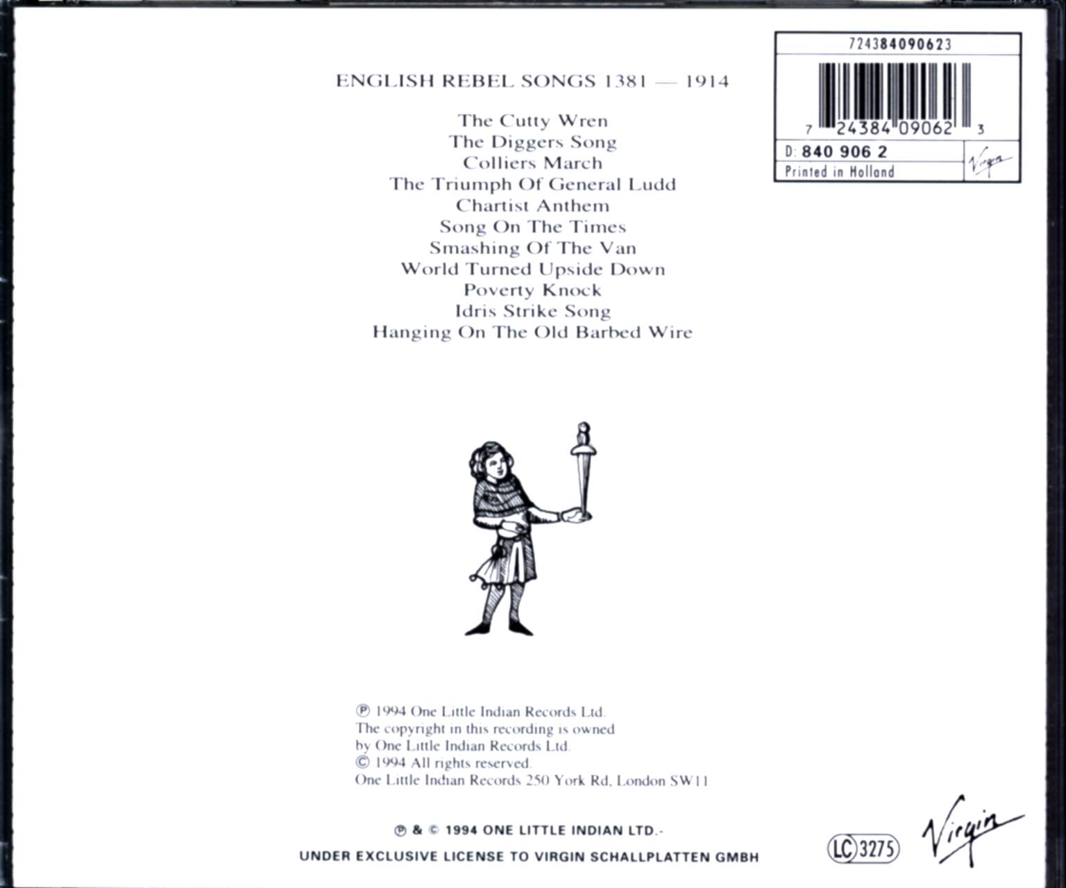 Chumbawamba: English Rebel Songs 1381-1914, 1×CD