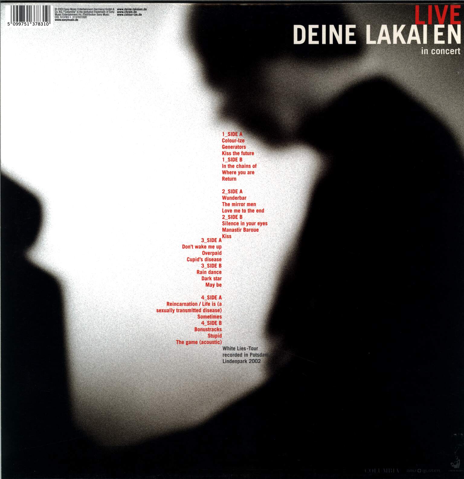 Deine Lakaien: Live In Concert, 4×LP (Vinyl)