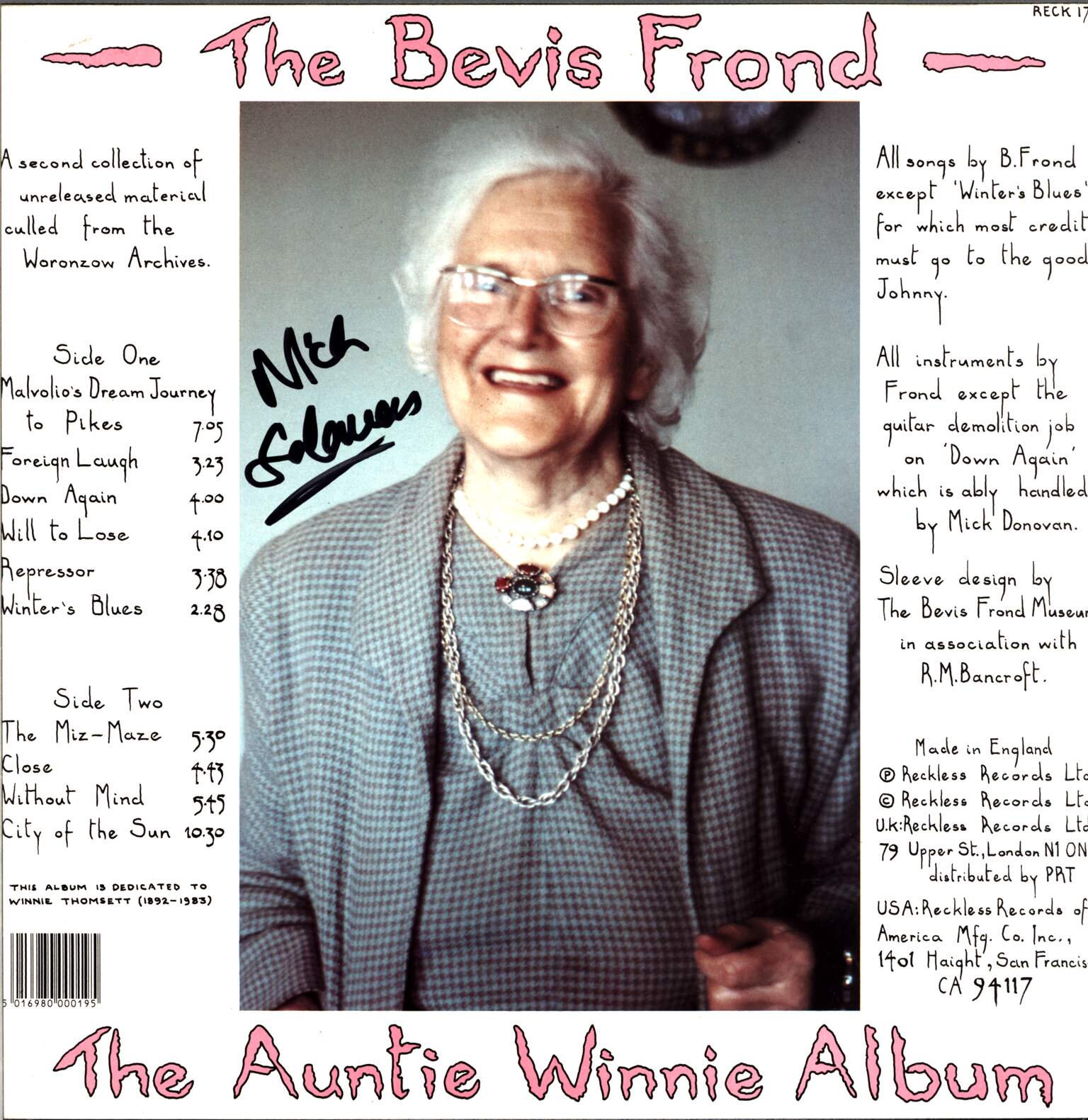 The Bevis Frond: The Auntie Winnie Album, 1×LP (Vinyl)