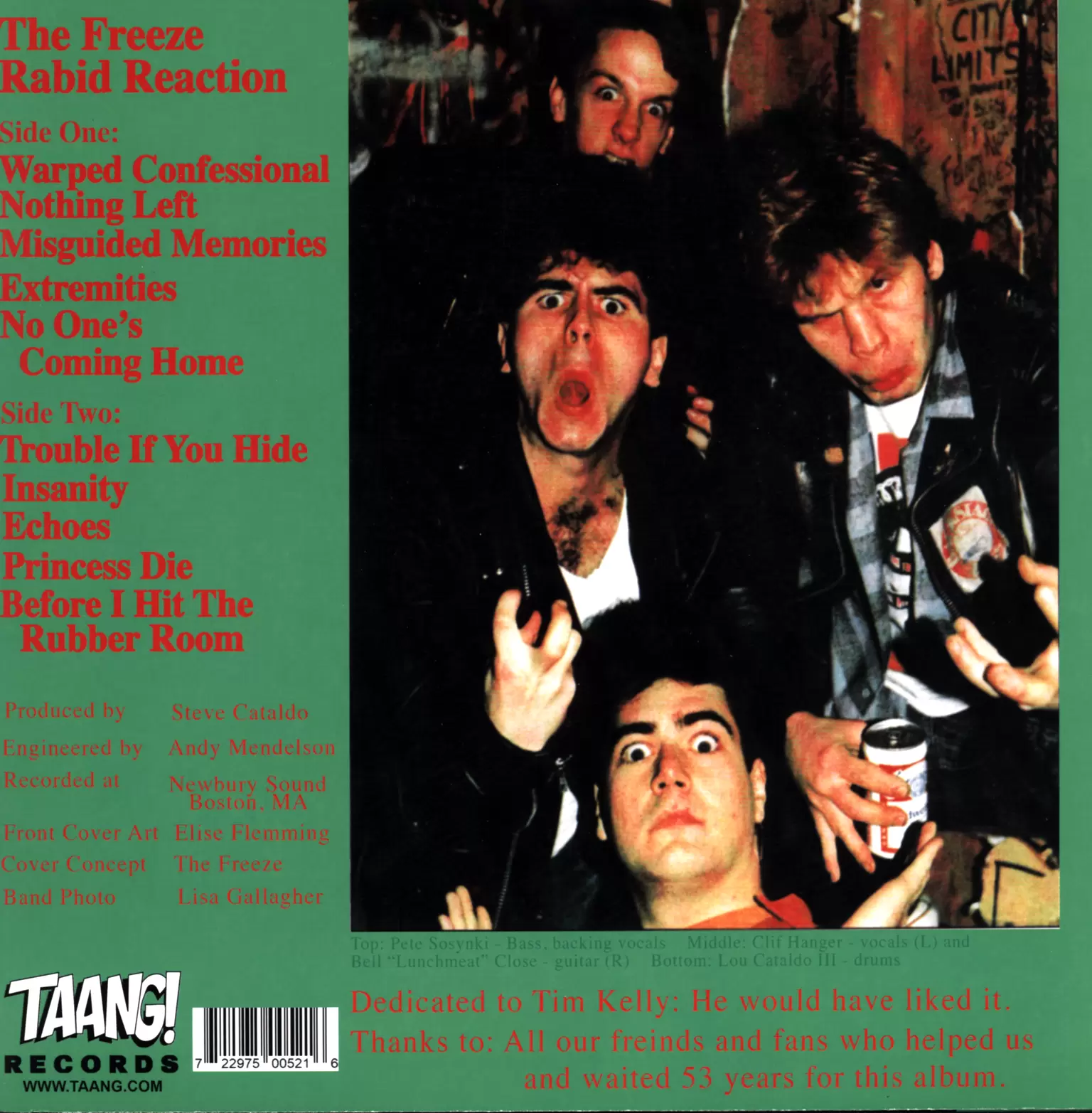 The Freeze: Rabid Reaction, 1×LP (Vinyl)