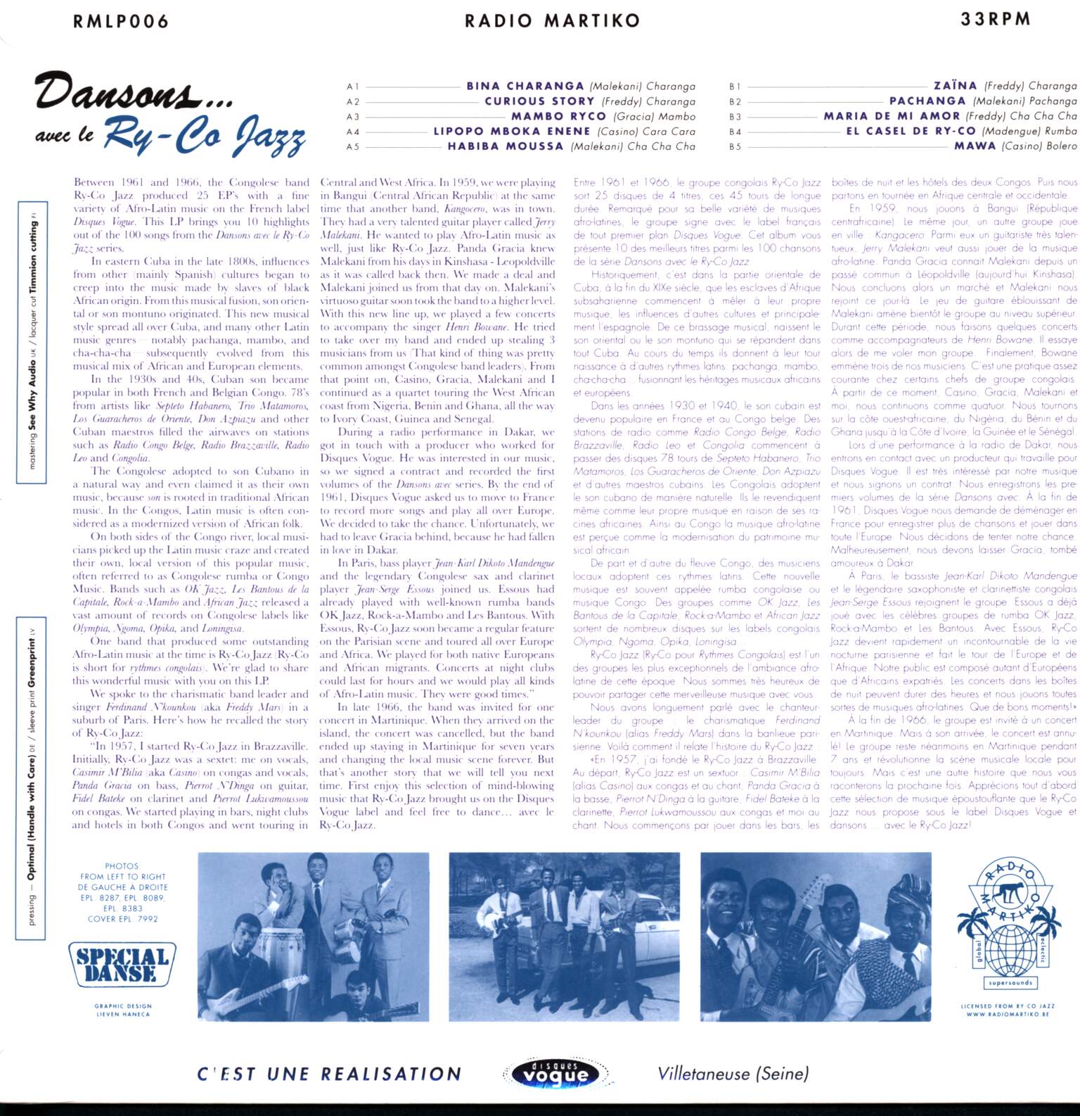 Le Ry-Co Jazz: Dansons... Avec Le Ry-Co Jazz, 1×LP (Vinyl)
