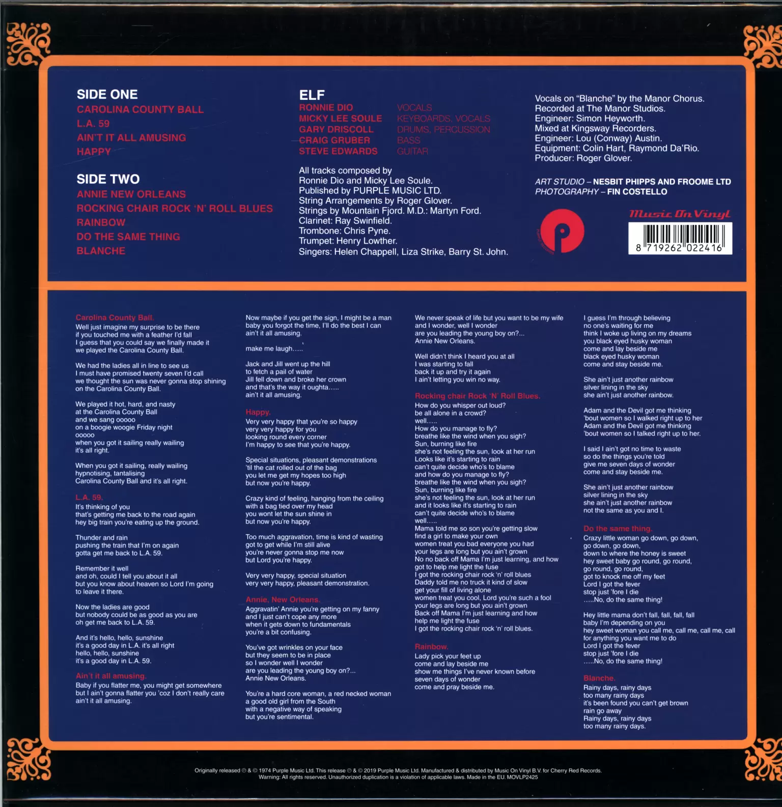 ELF: Carolina County Ball, 1×LP (Vinyl)