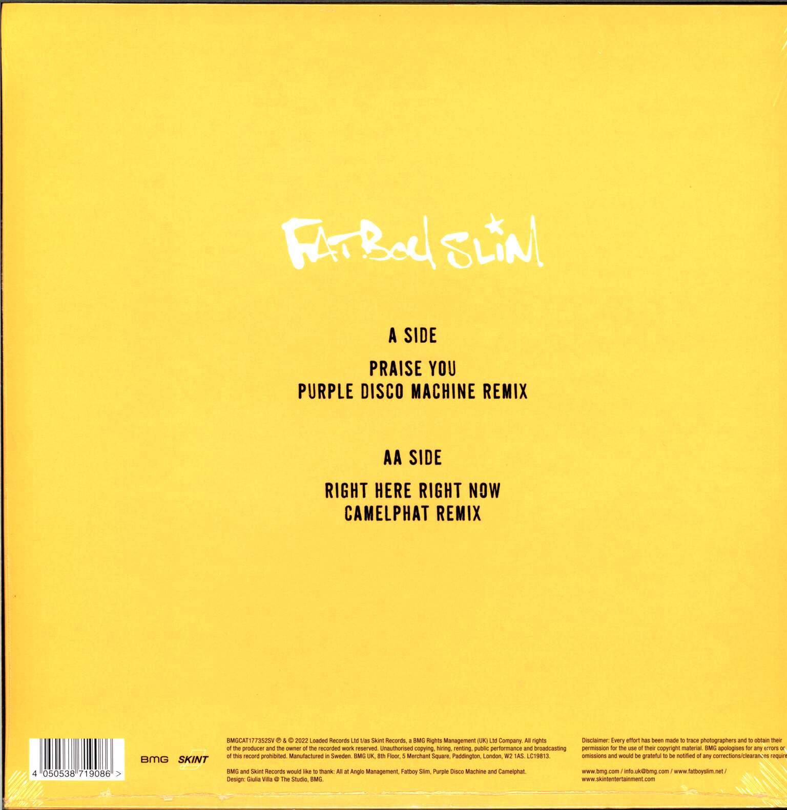 Fatboy Slim: Praise You / Right Here Right Now, 1×12" Maxi Single (Vinyl)