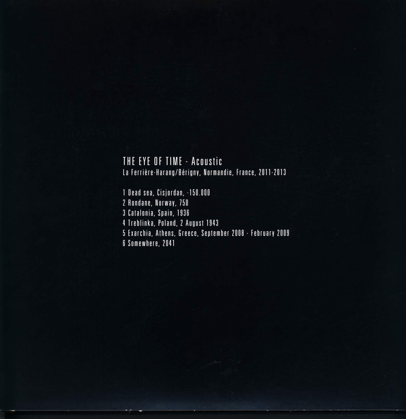 The Eye Of Time: Acoustic, 1×LP (Vinyl)