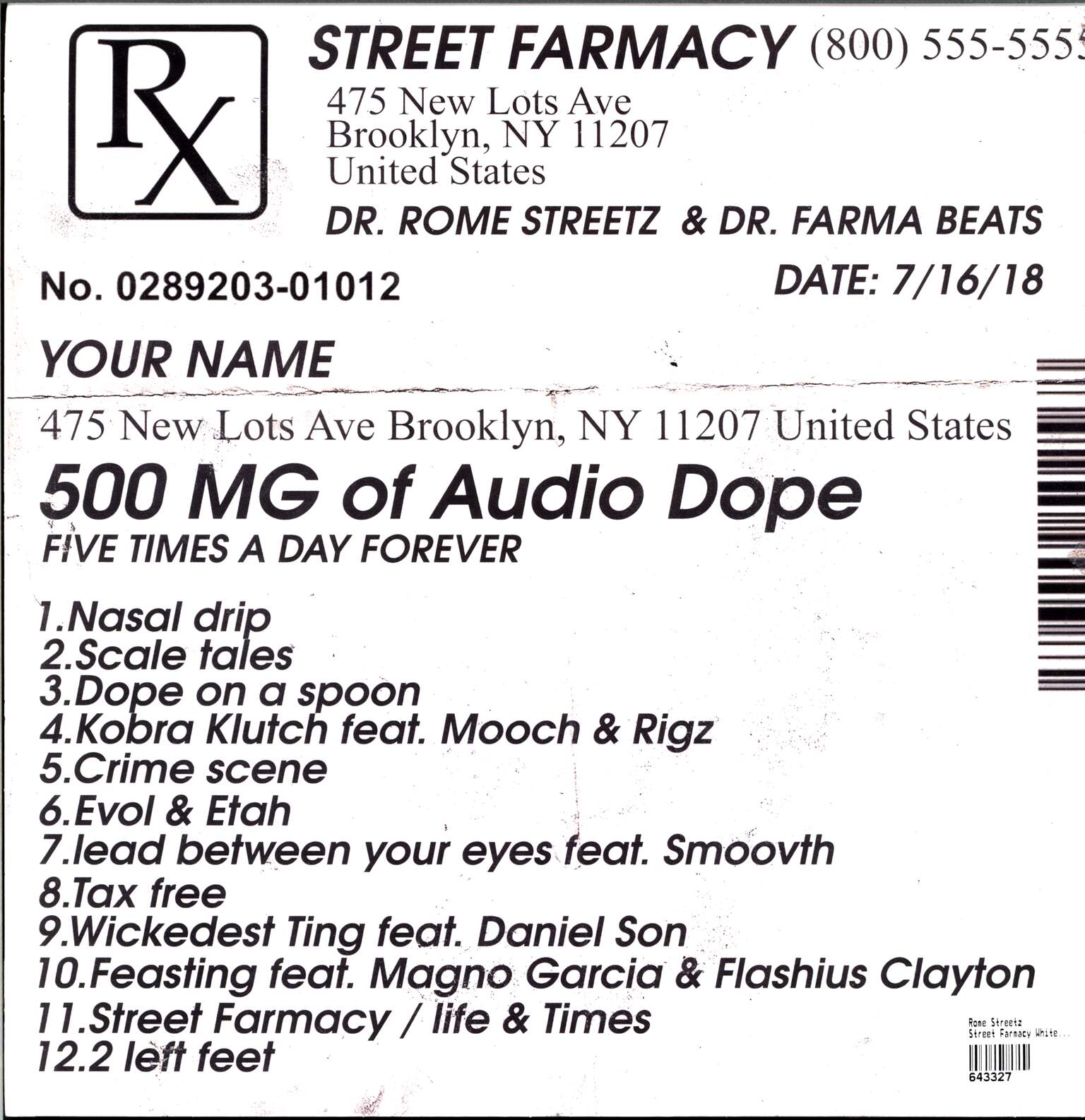 Rome Streetz: Street Farmacy, 1×LP (Vinyl)