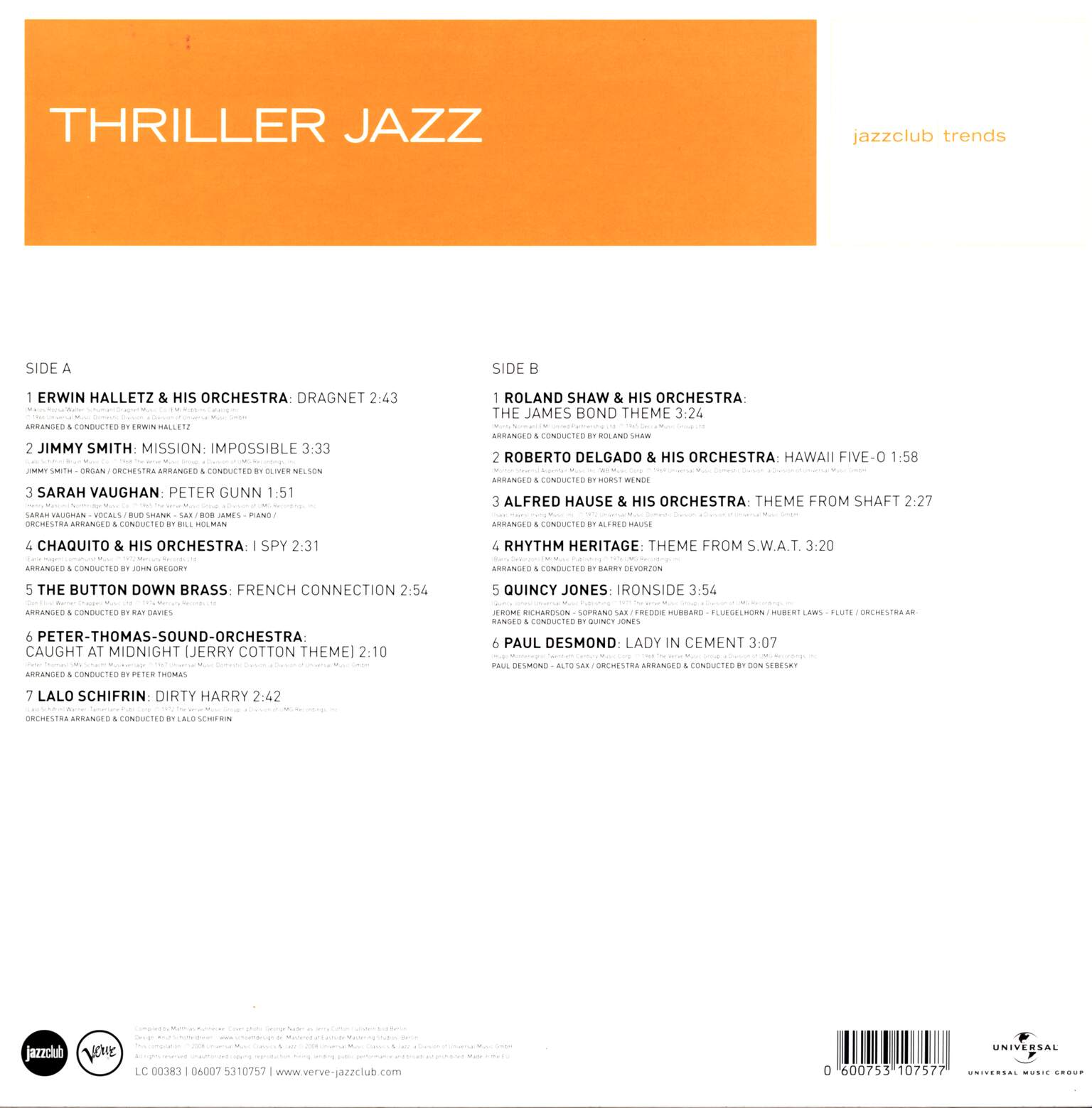 Various: Thriller Jazz, 1×LP (Vinyl)