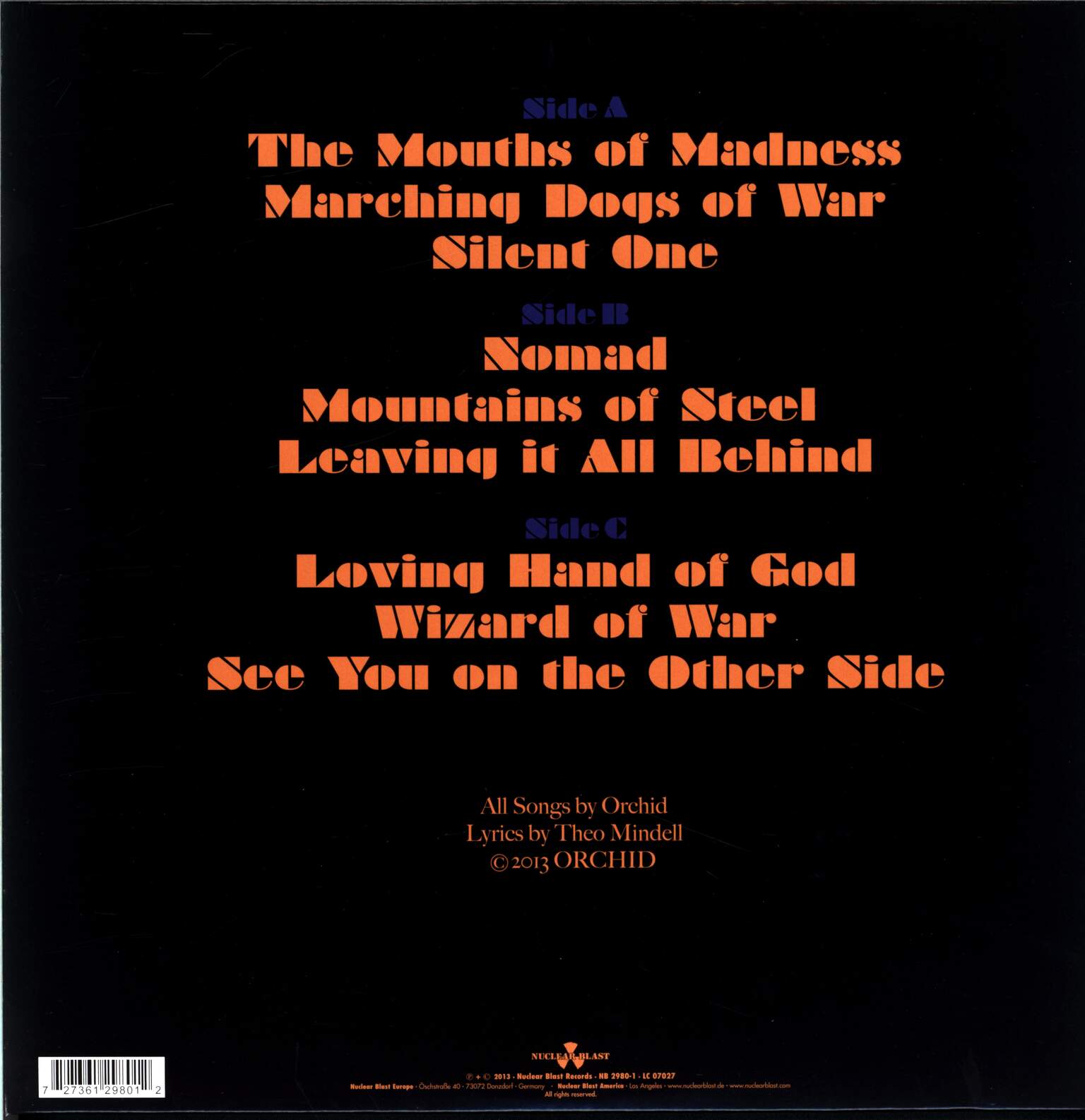 Orchid: The Mouths Of Madness, 1×LP (Vinyl), 1×LP (Vinyl)