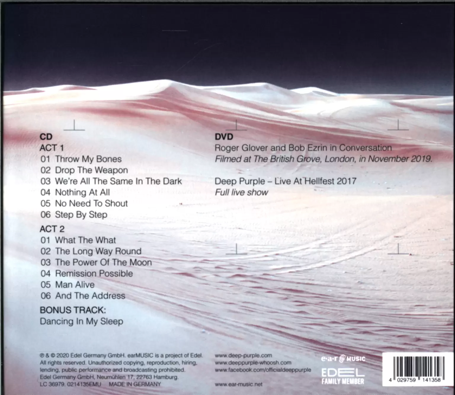 Deep Purple: Whoosh!, 1×CD, 1×DVD