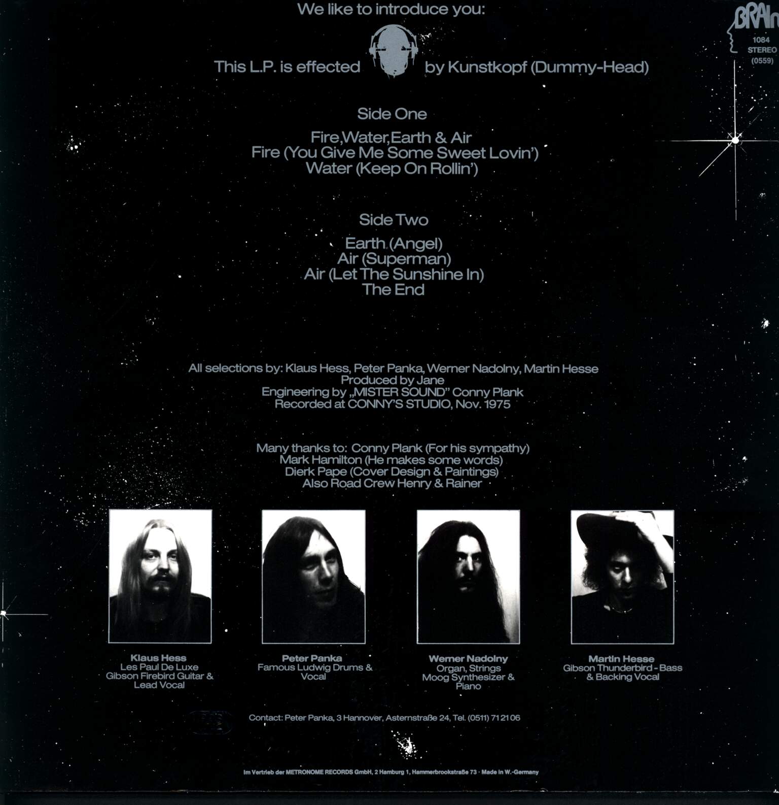 Jane: Fire, Water, Earth & Air, 1×LP (Vinyl)