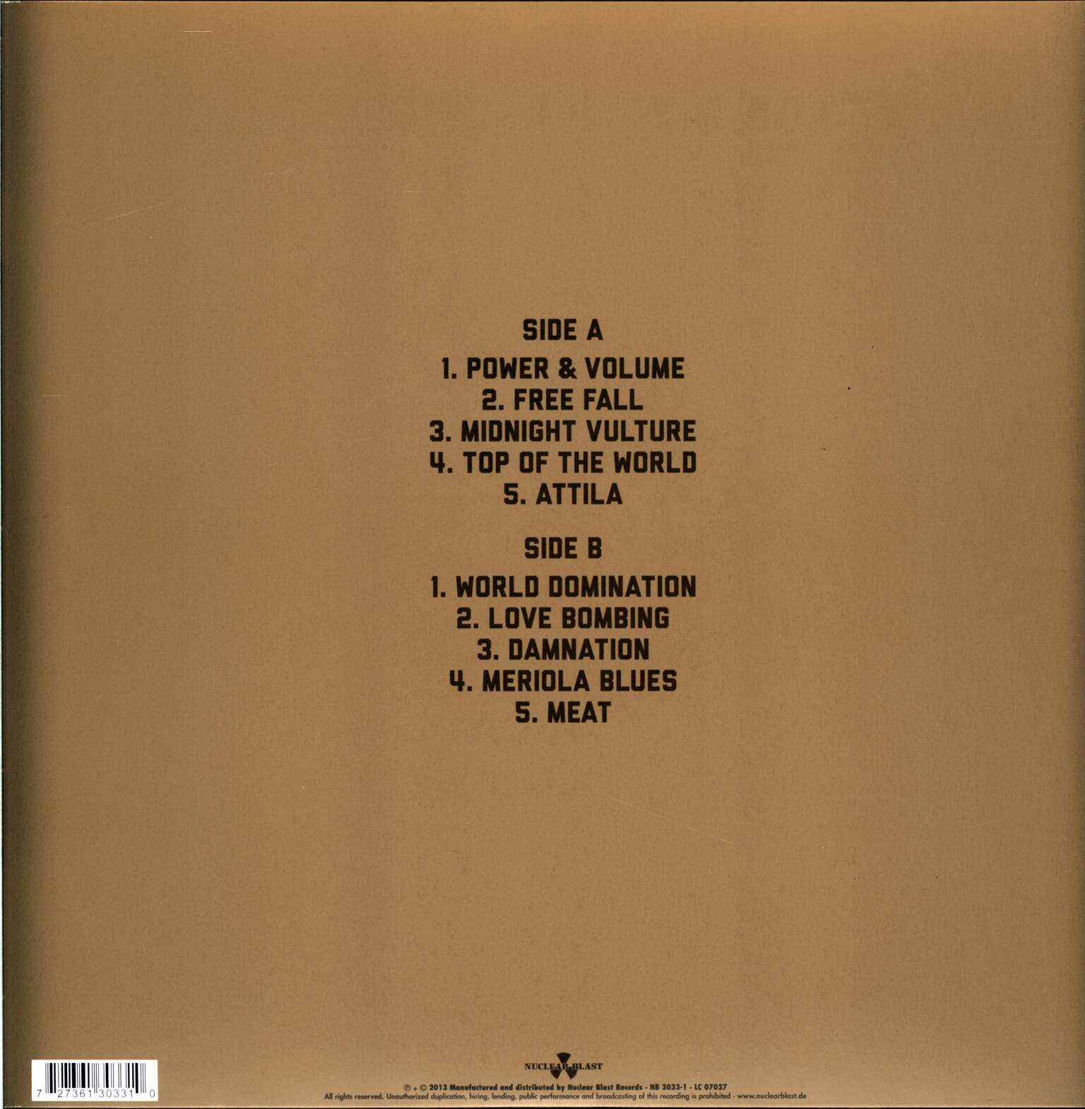 Free Fall: Power & Volume, 1×LP (Vinyl), 1×7" Single (Vinyl)