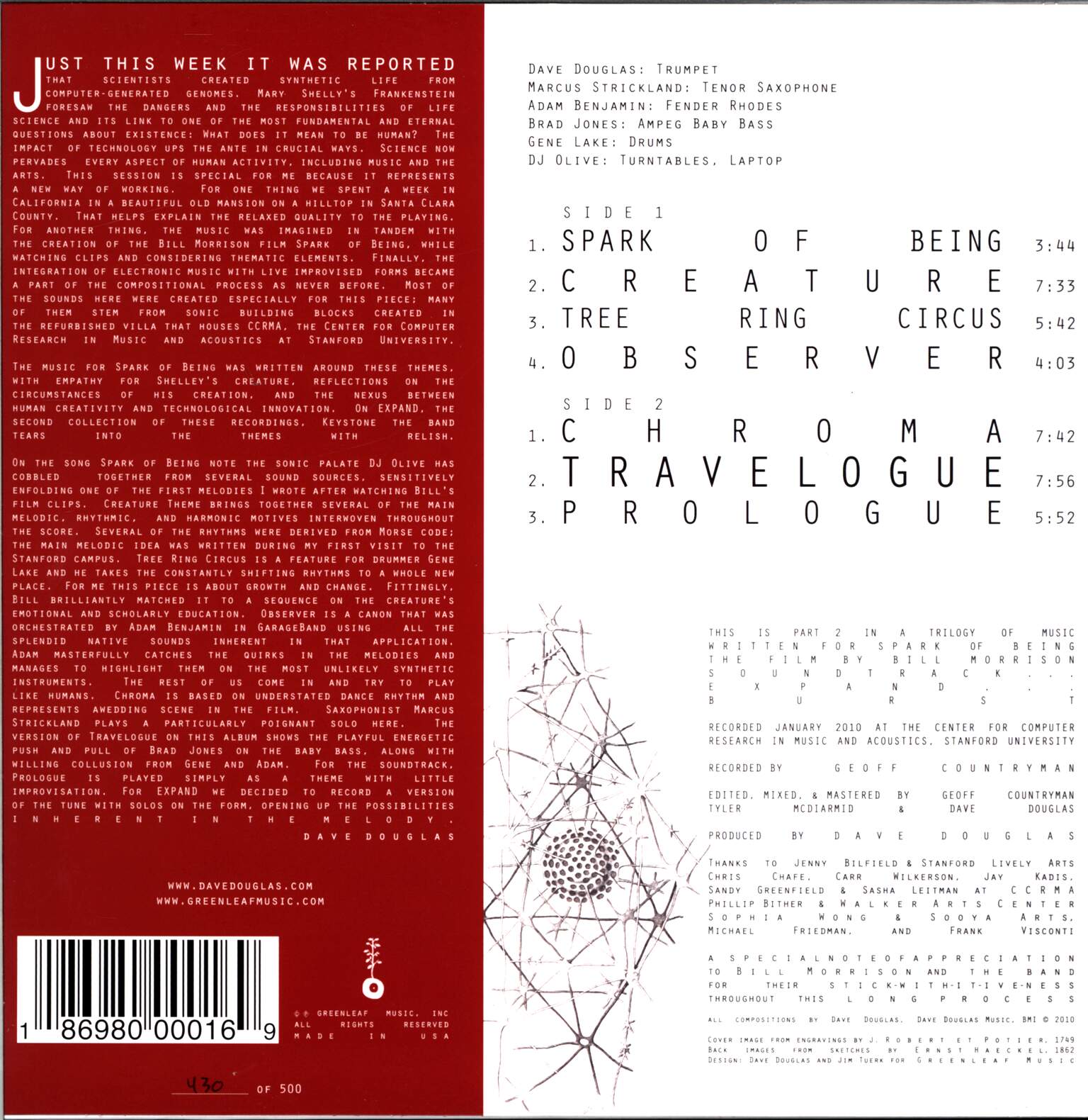 Dave Douglas & Keystone: Spark Of Being: Expand, 1×LP (Vinyl)
