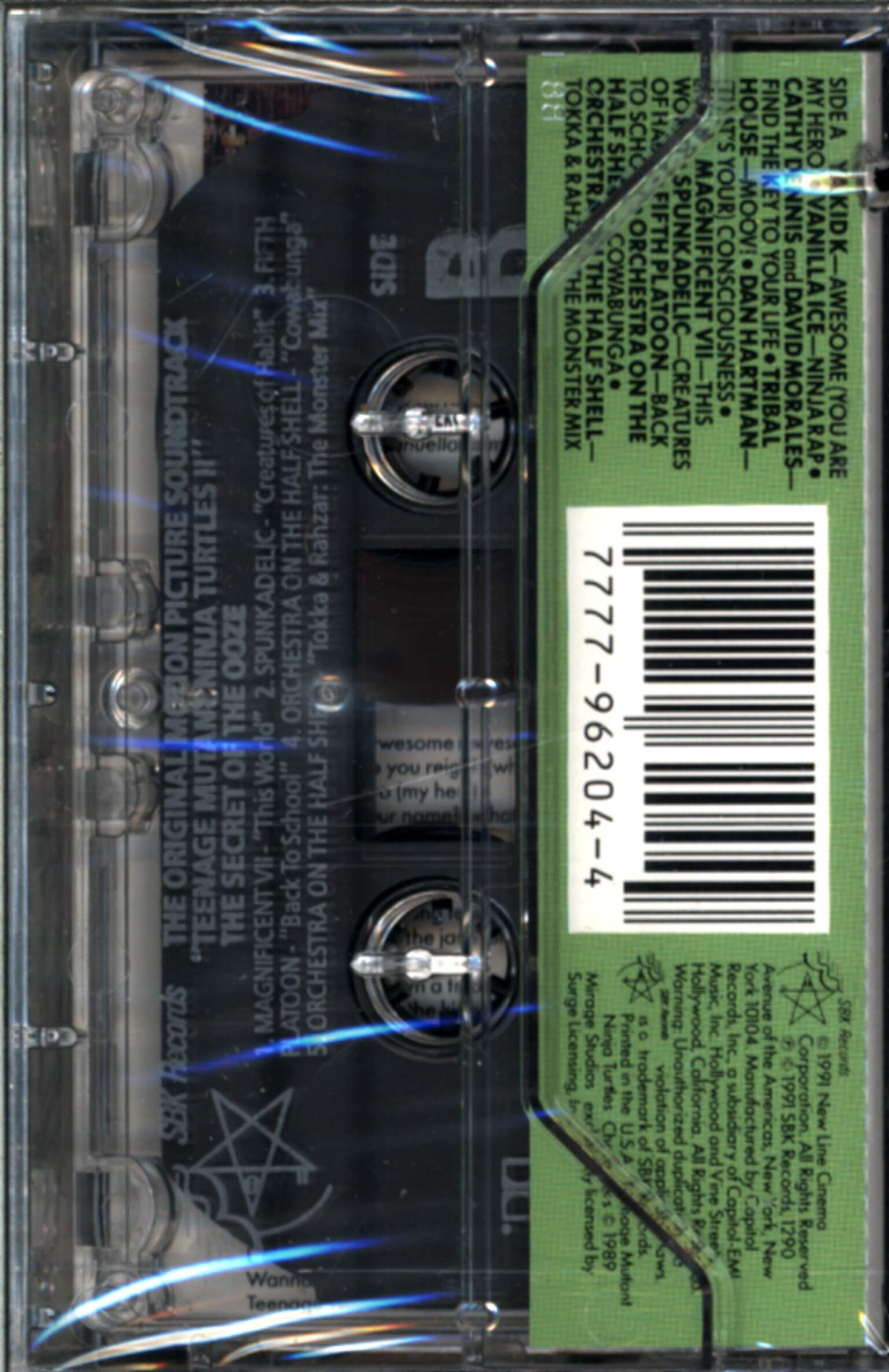 Various: Teenage Mutant Ninja Turtles II: The Secret Of The Ooze (The Original Motion Picture Soundtrack), 1×Tape