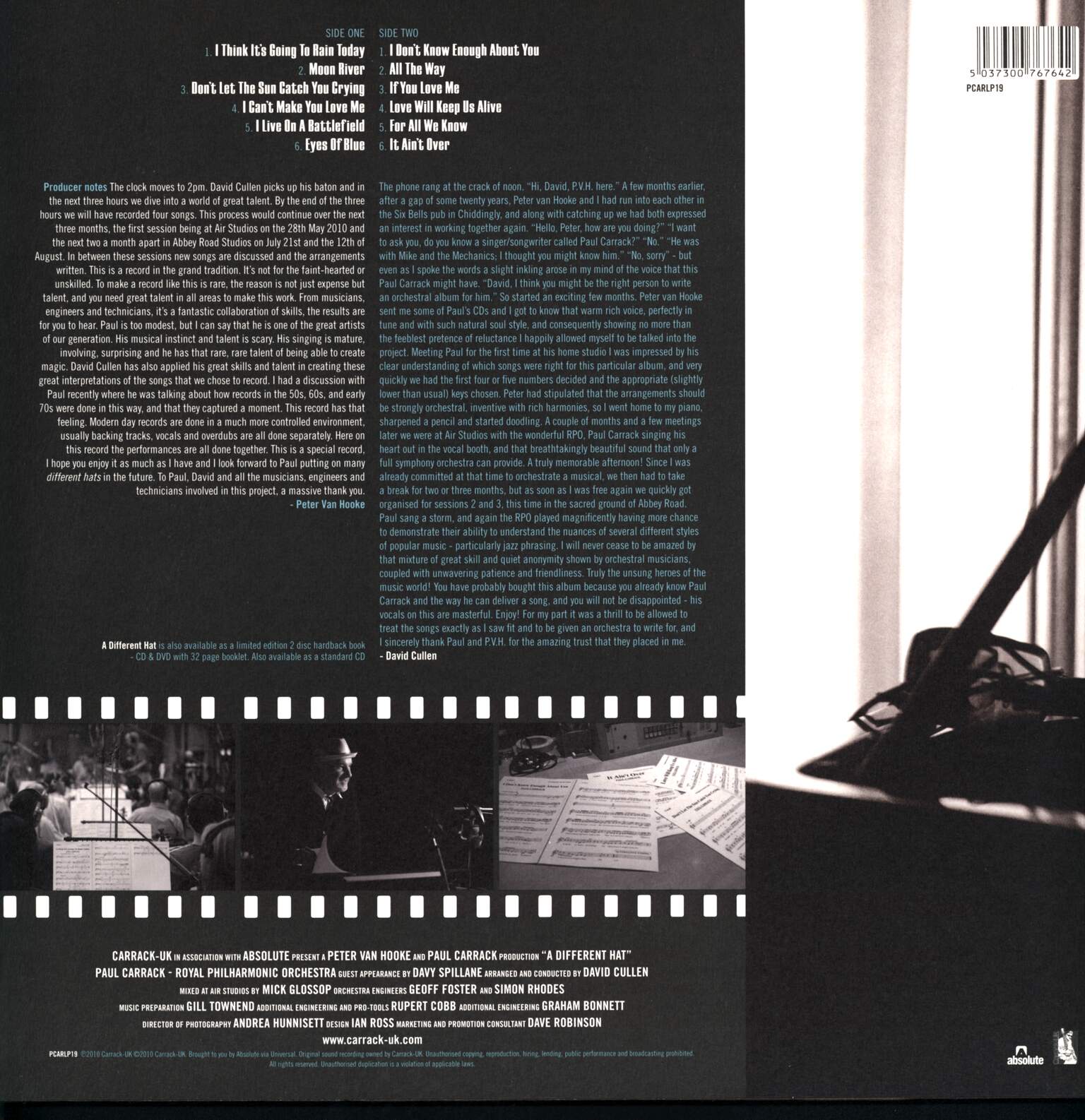 Paul Carrack: A Different Hat, 1×LP (Vinyl)