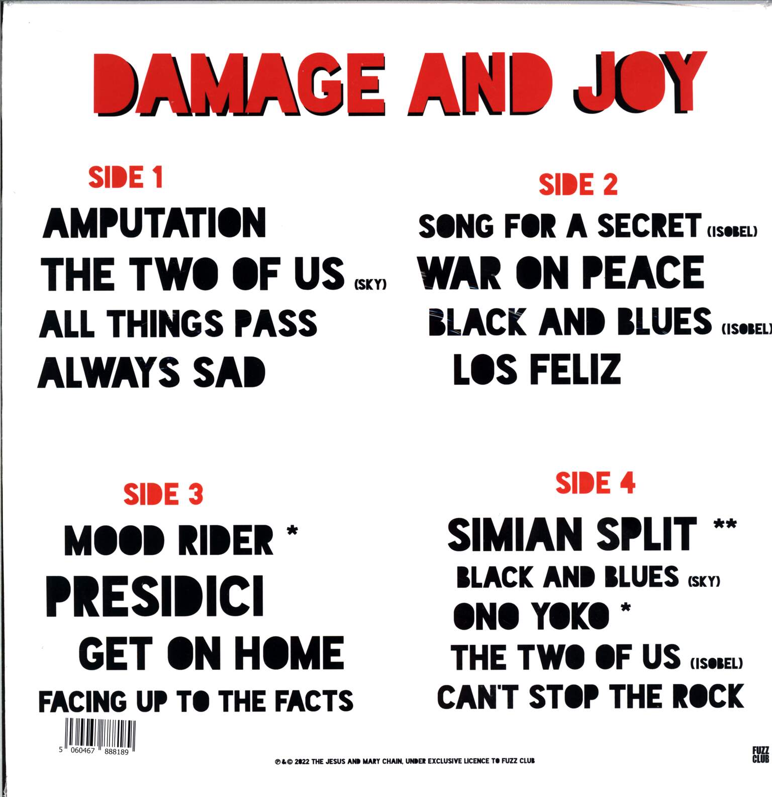 The Jesus And Mary Chain: Damage And Joy, 2×LP (Vinyl)