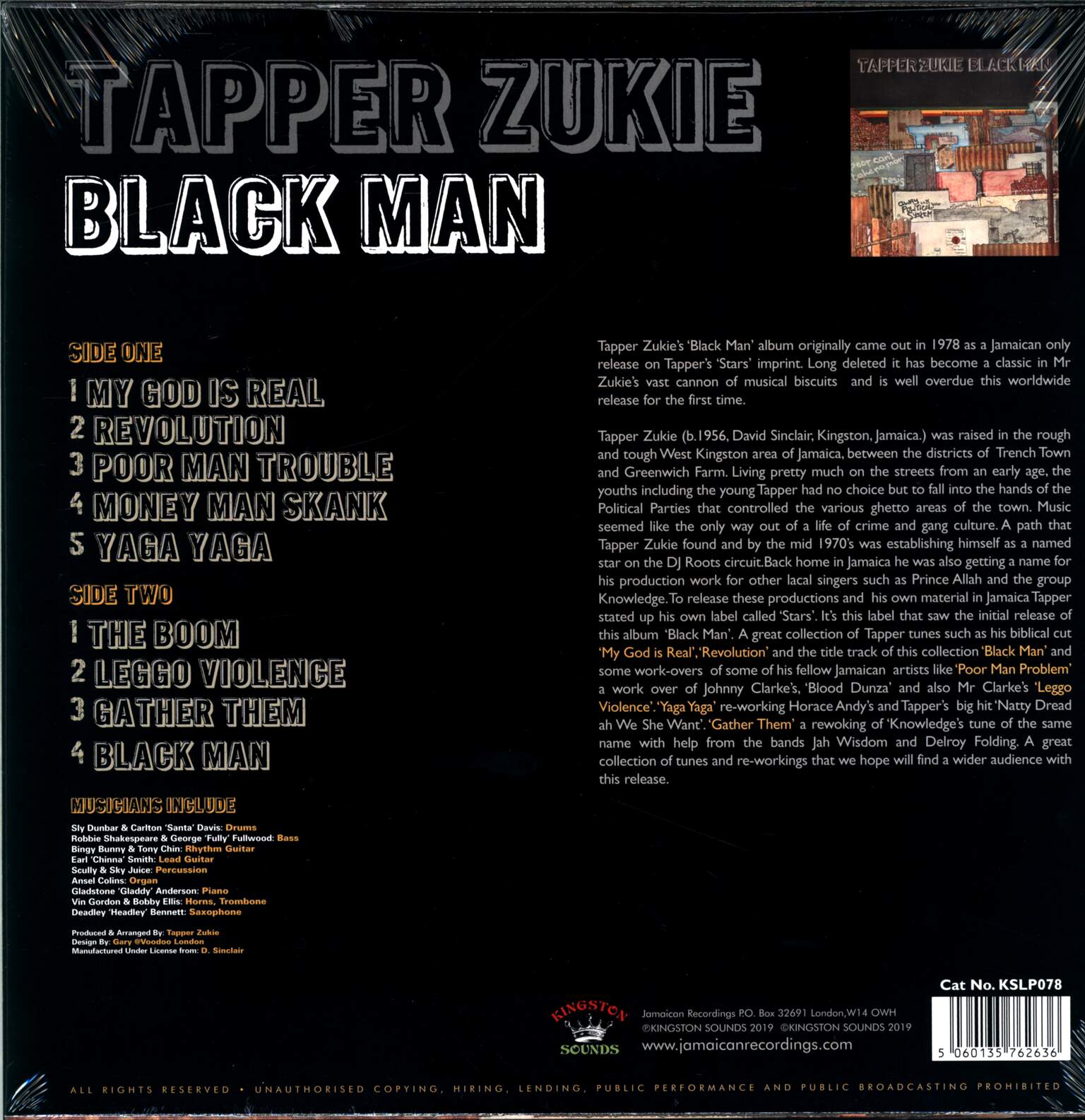 Tapper Zukie: Black Man, 1×LP (Vinyl)