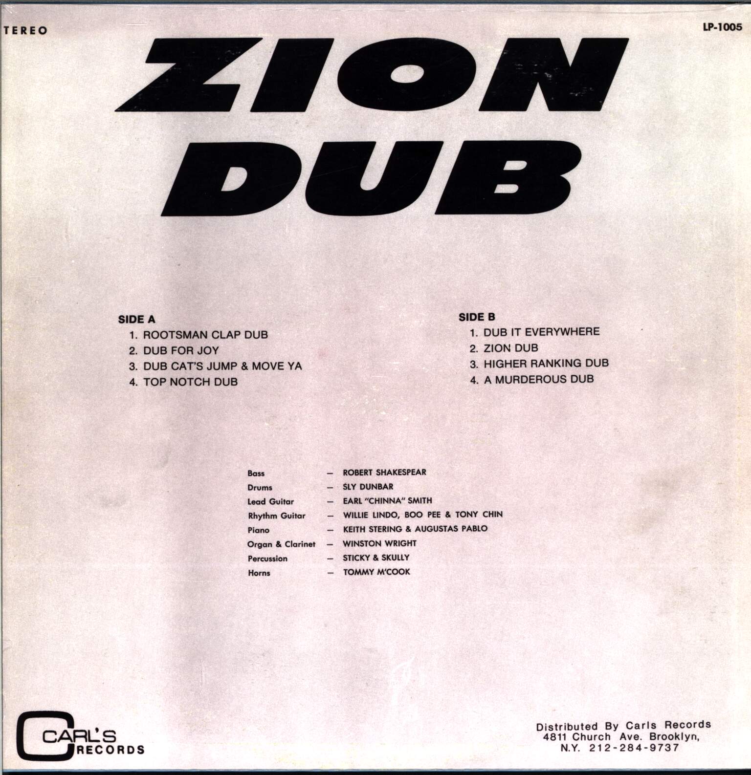 Carl Campbell: Zion Dub, 1×LP (Vinyl)