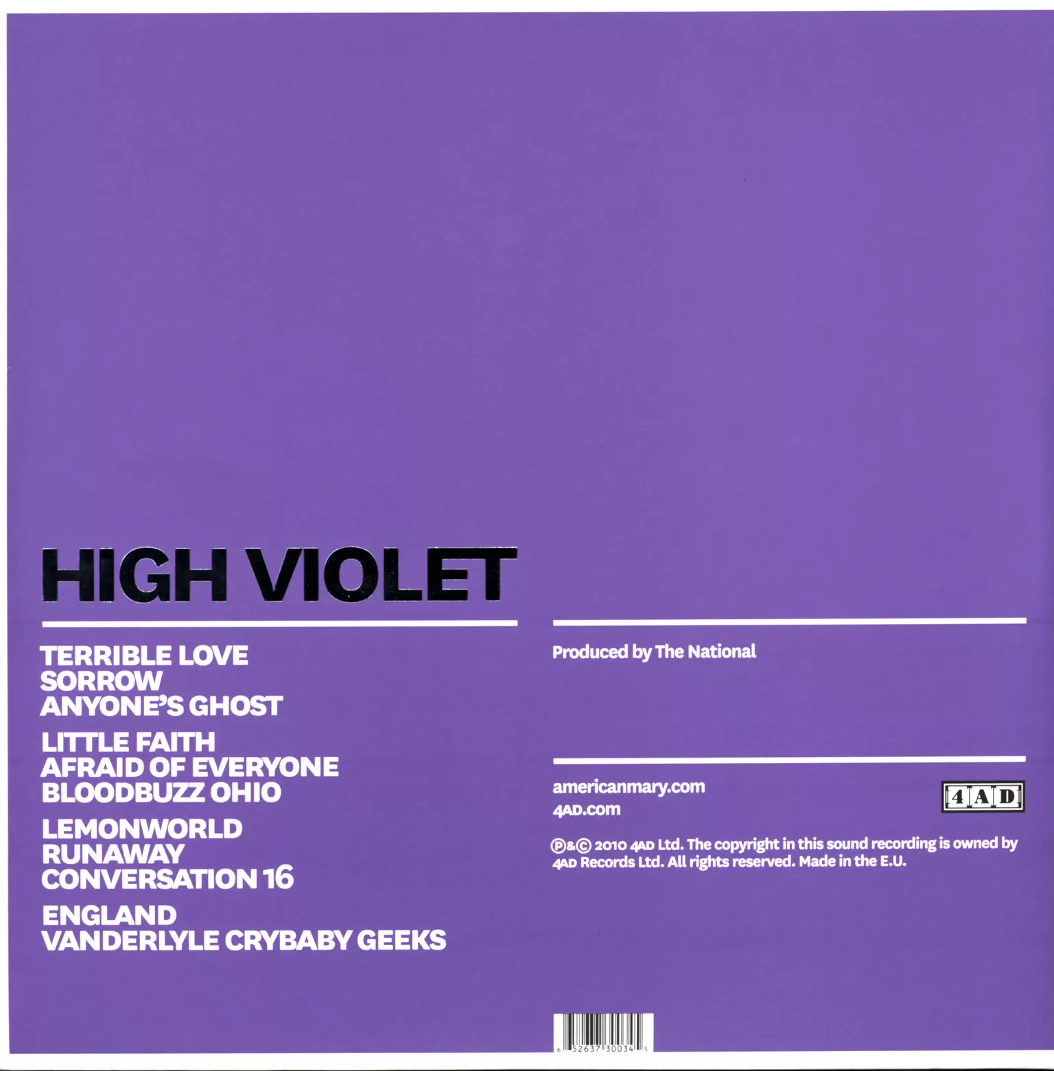 The National: High Violet, 2×LP (Vinyl)
