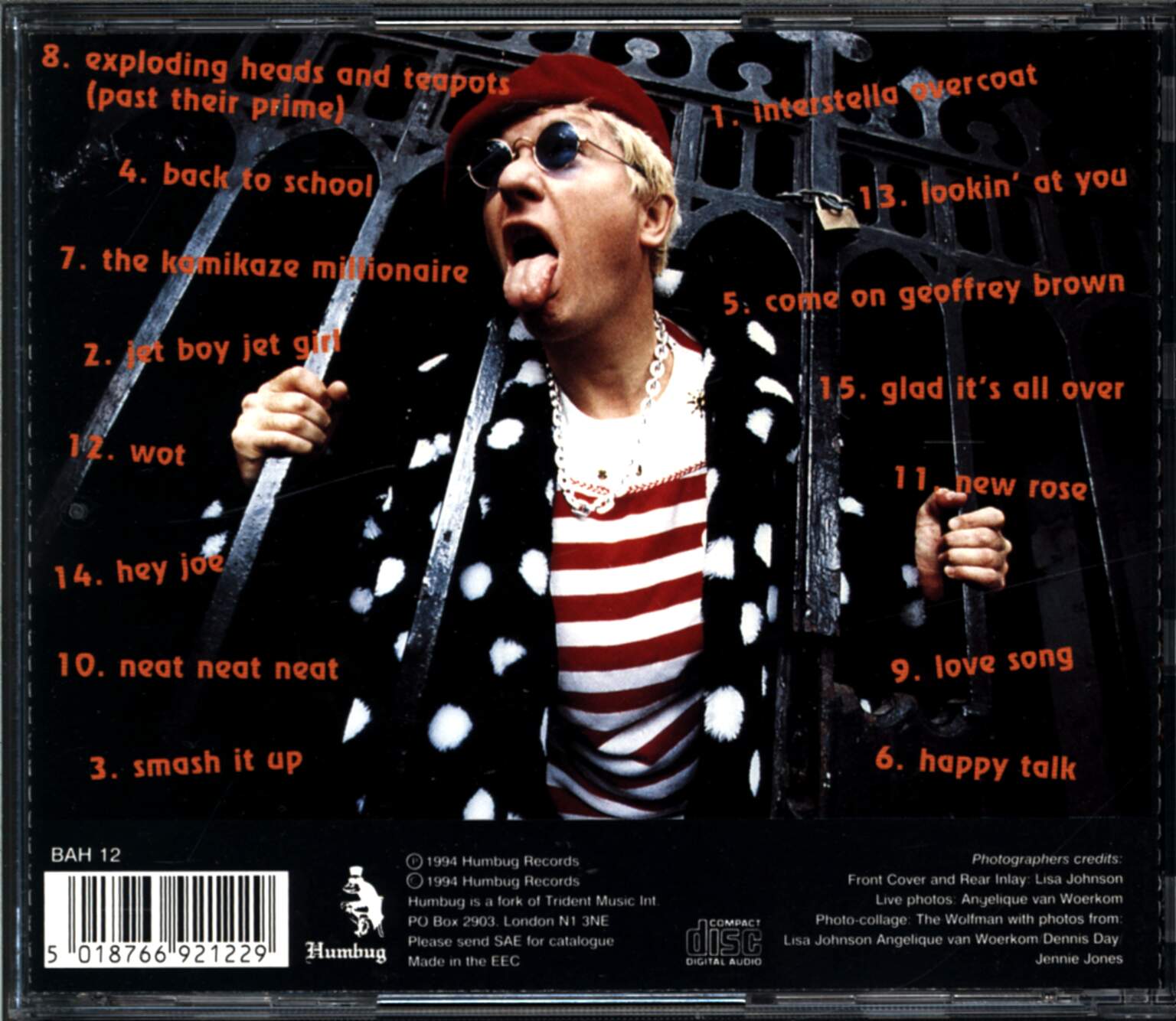 Captain Sensible: Live At The Milky Way, 1×CD