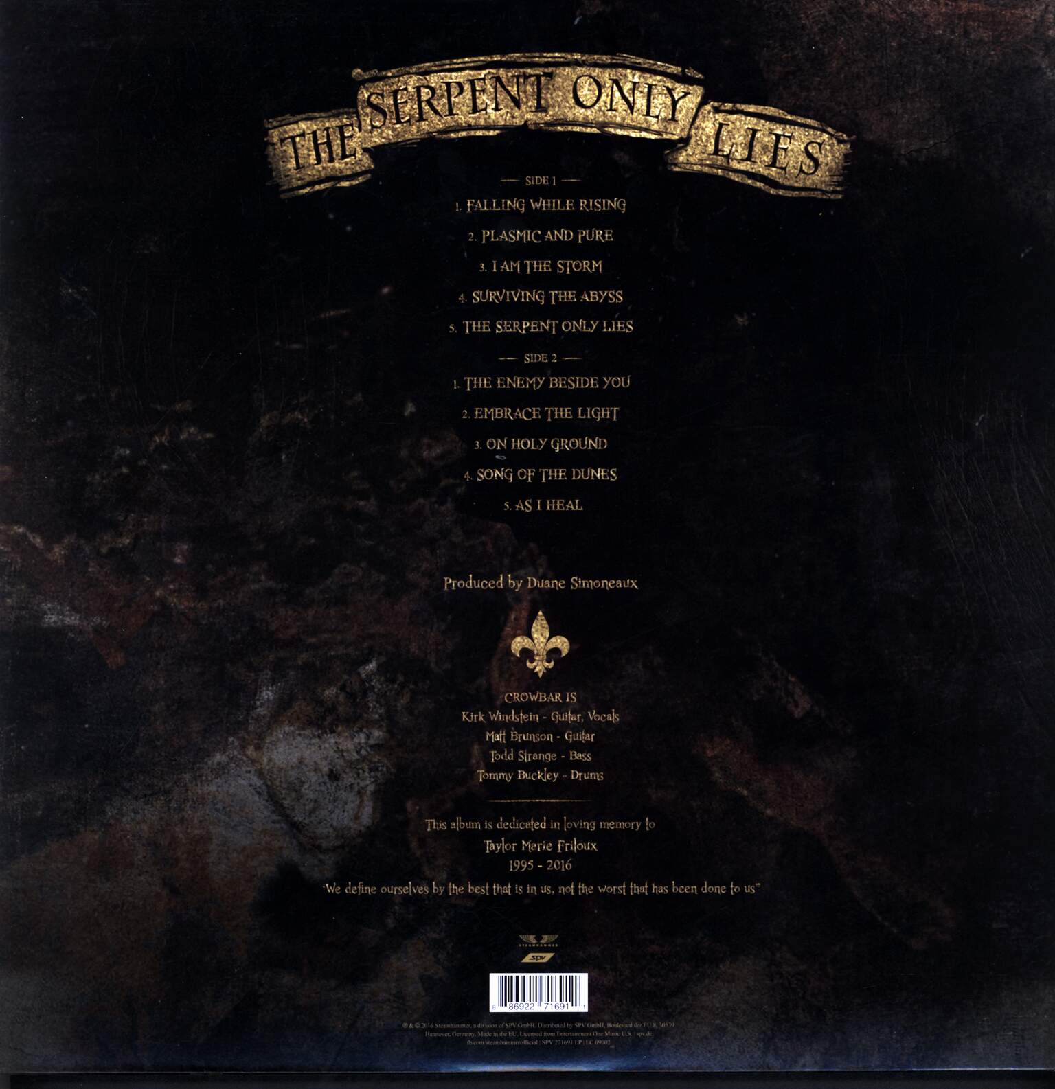 Crowbar: The Serpent Only Lies, 1×LP (Vinyl), 1×CD