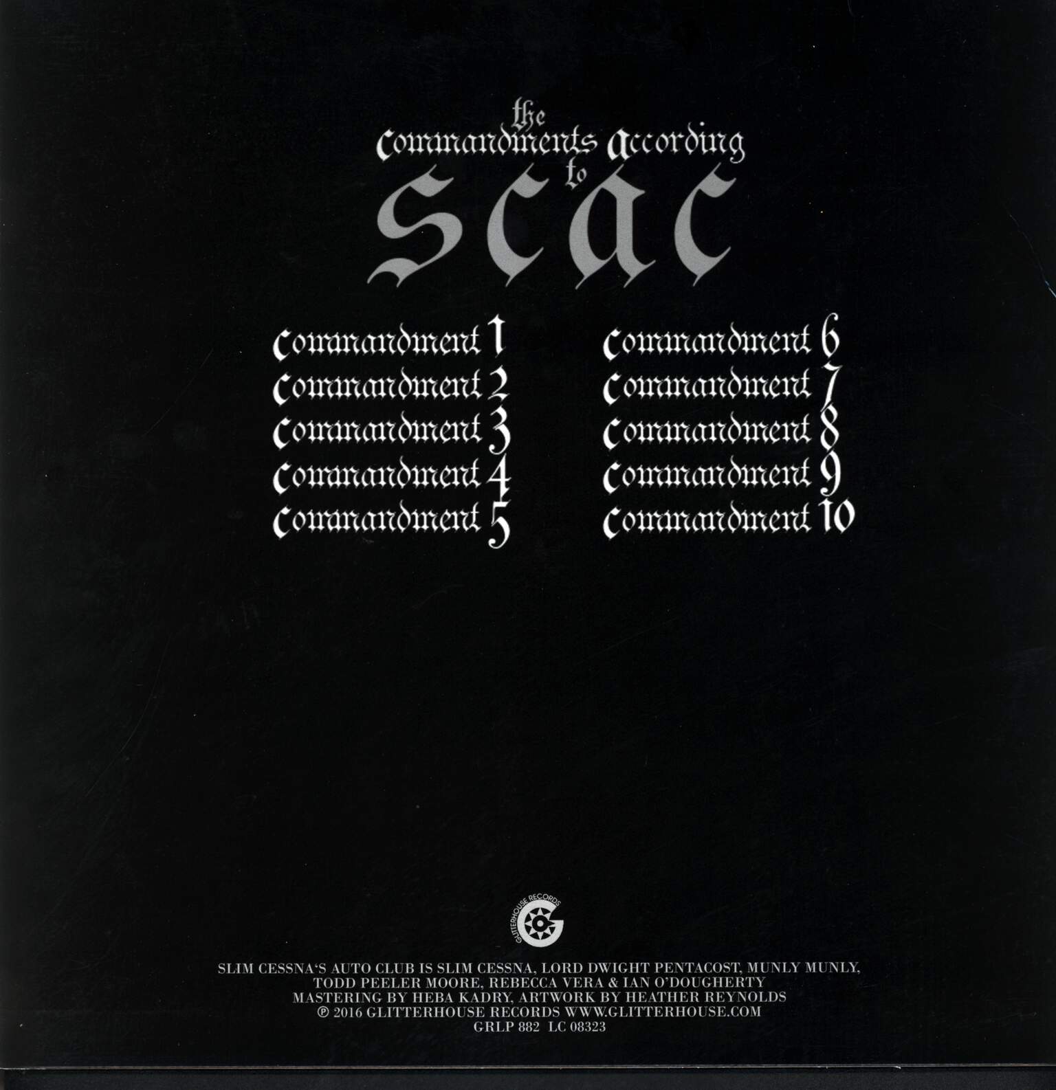 Slim Cessna's Auto Club: The Commandments According To Slim Cessna's Auto Club, 1×LP (Vinyl)