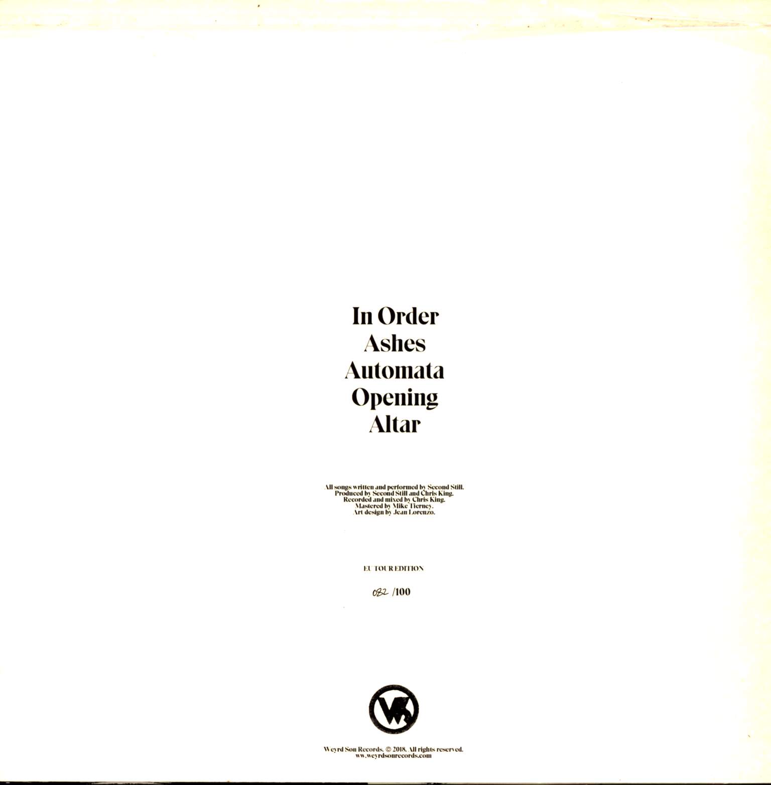Second Still: Equals (EU Tour Edition), 1×LP (Vinyl), 1×Flexi Disc