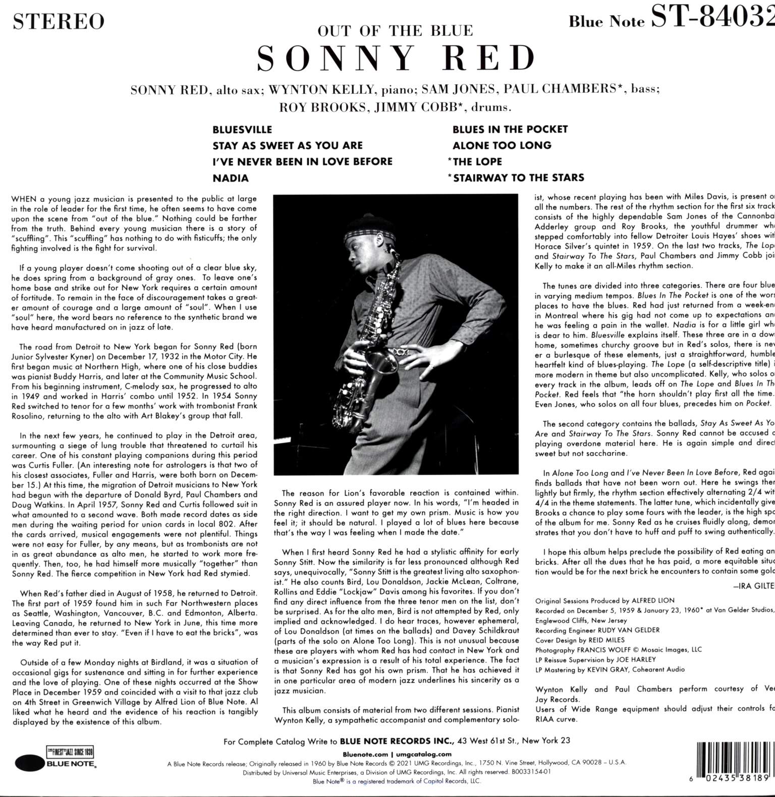 Sonny Red: Out Of The Blue, 1×LP (Vinyl)