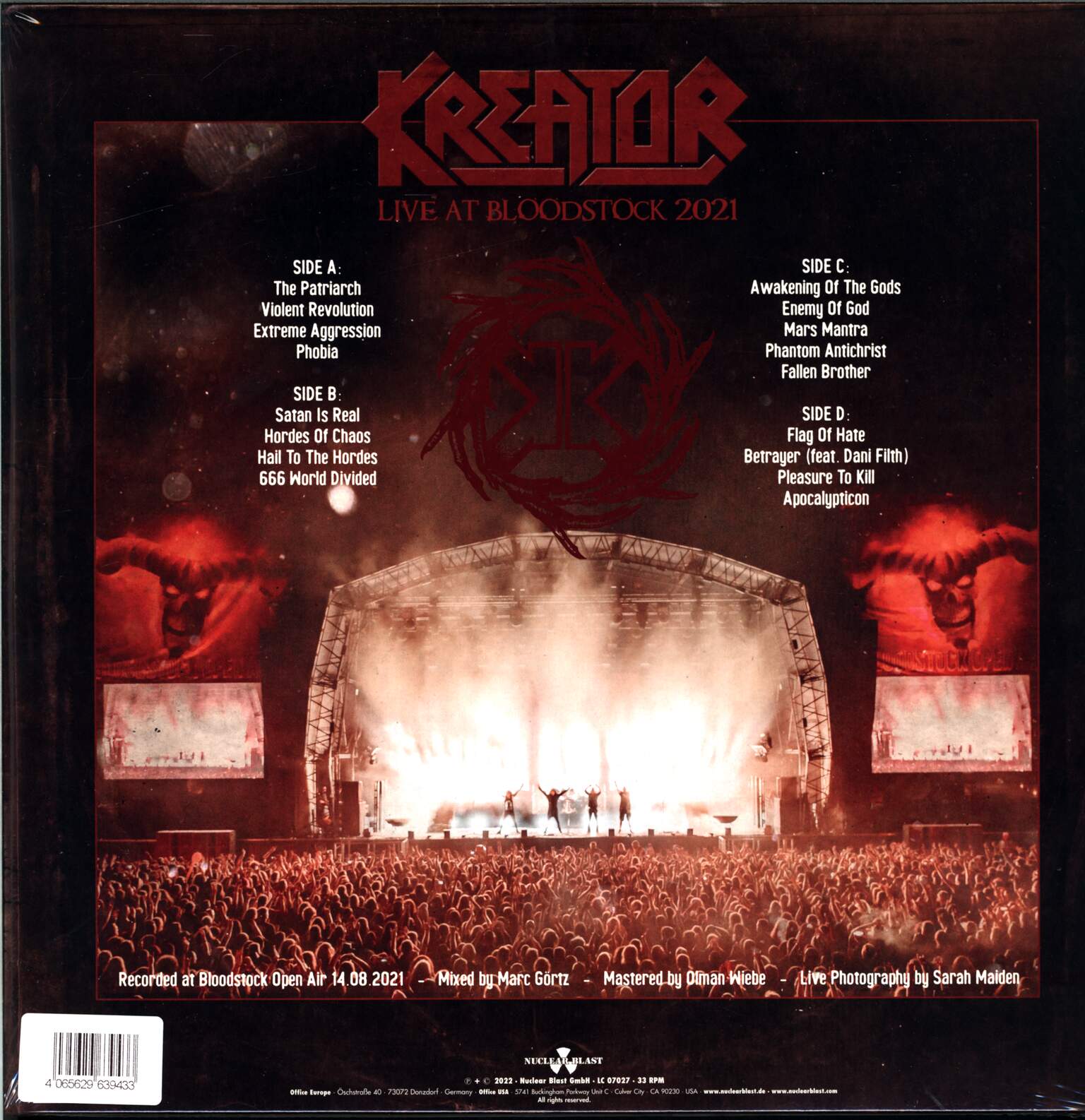 Kreator: Live At Bloodstock 2021, 2×LP (Vinyl)