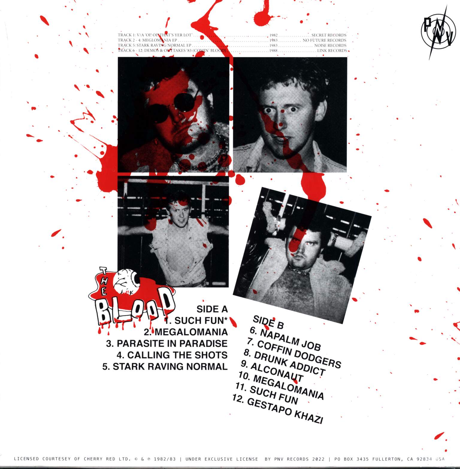 The Blood: Spattered, 1×LP (Vinyl)
