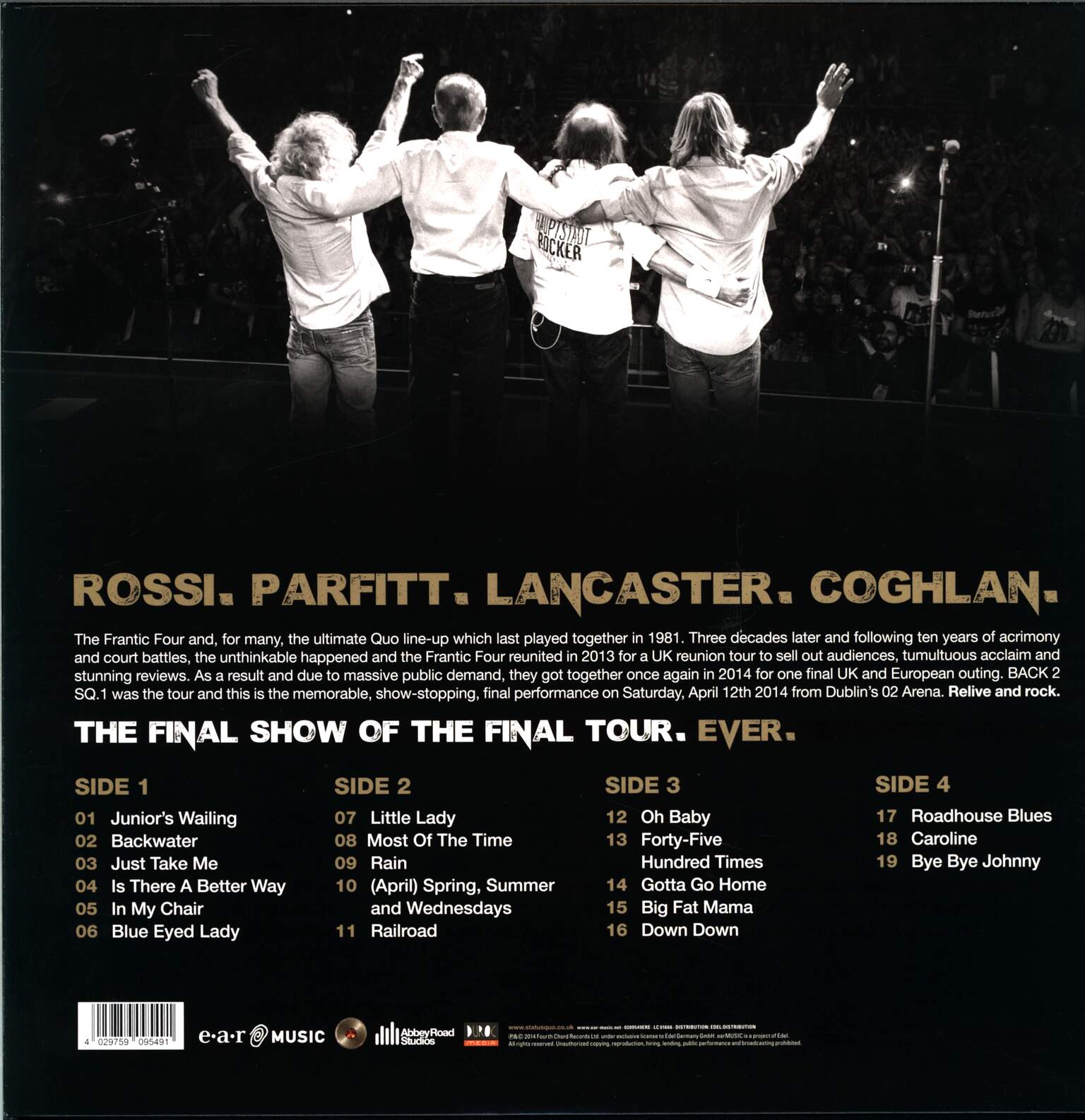 Status Quo: The Frantic Four's Final Fling - Live At The Dublin O2 Arena, 2×LP (Vinyl)