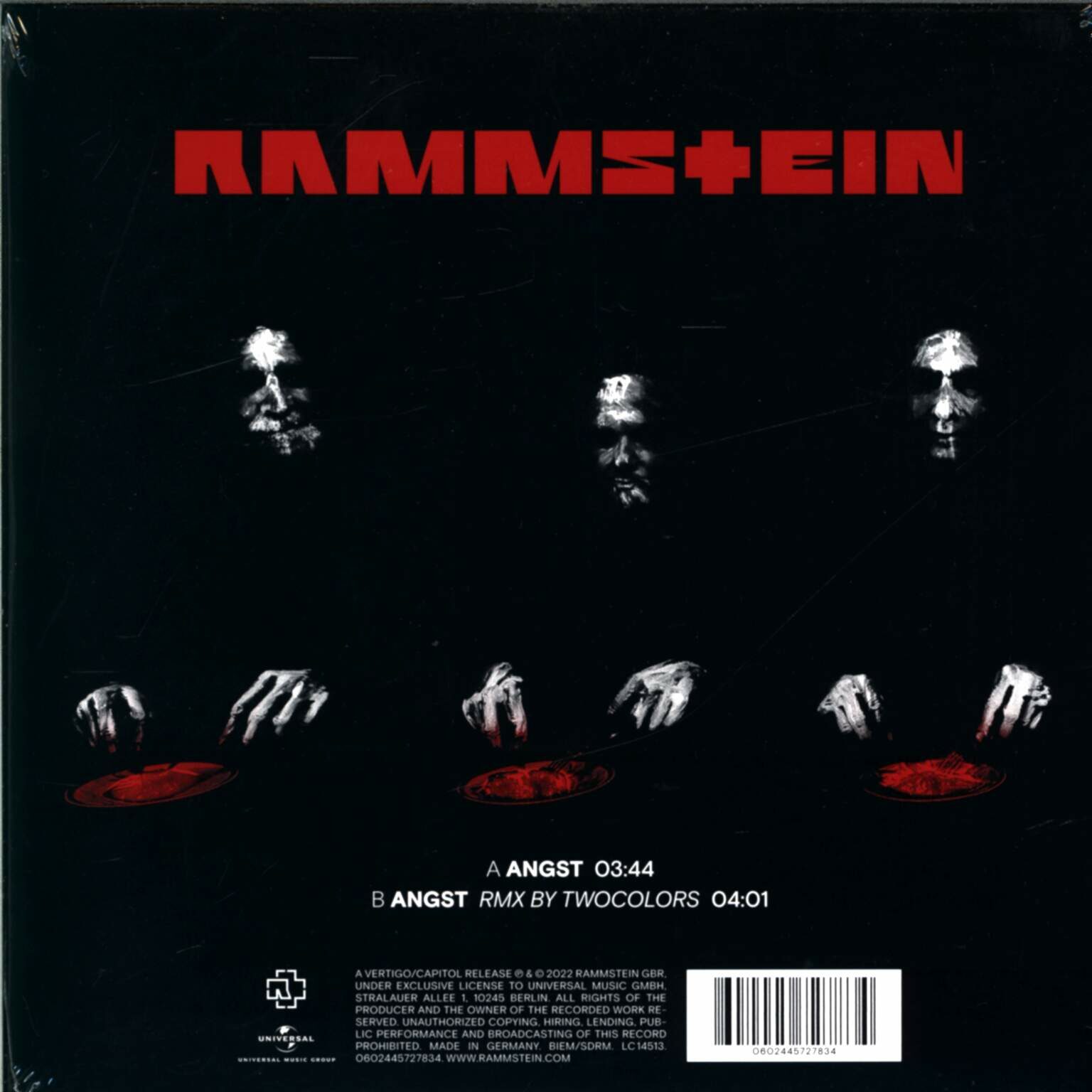 Rammstein: Angst, 1×7" Single (Vinyl)