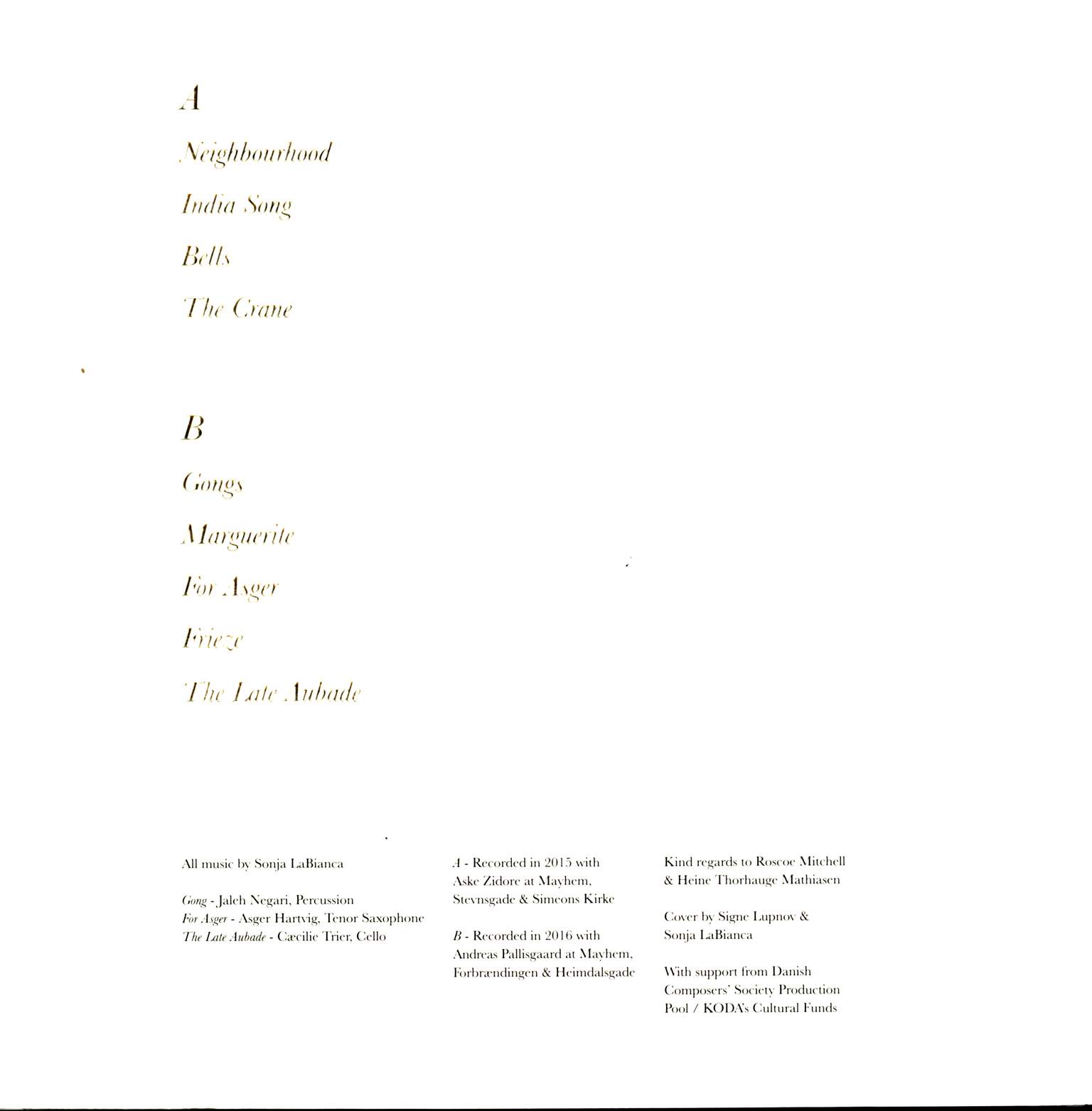Sonja Labianca: About Room, Room to Be, Rooms, 1×LP (Vinyl)