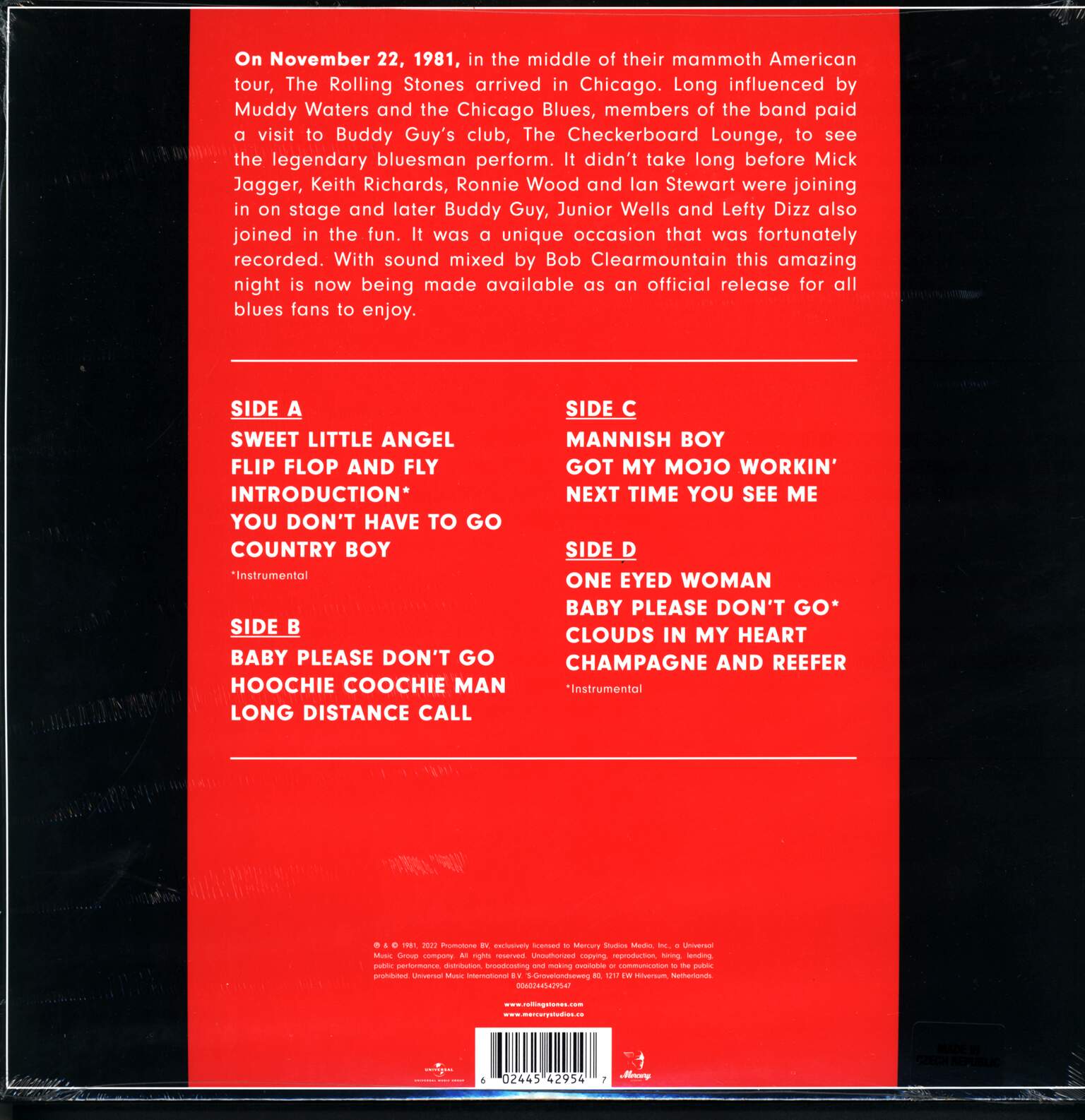 The Rolling Stones: Checkerboard Lounge - Live Chicago 1981, 2×LP (Vinyl)