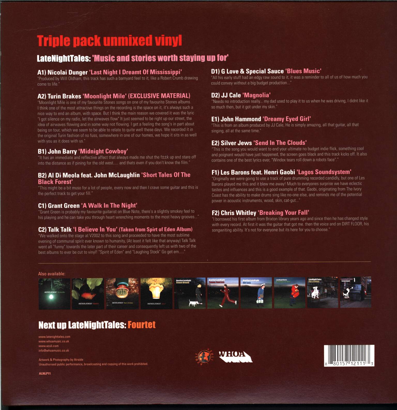 Turin Brakes: LateNightTales, 3×LP (Vinyl)