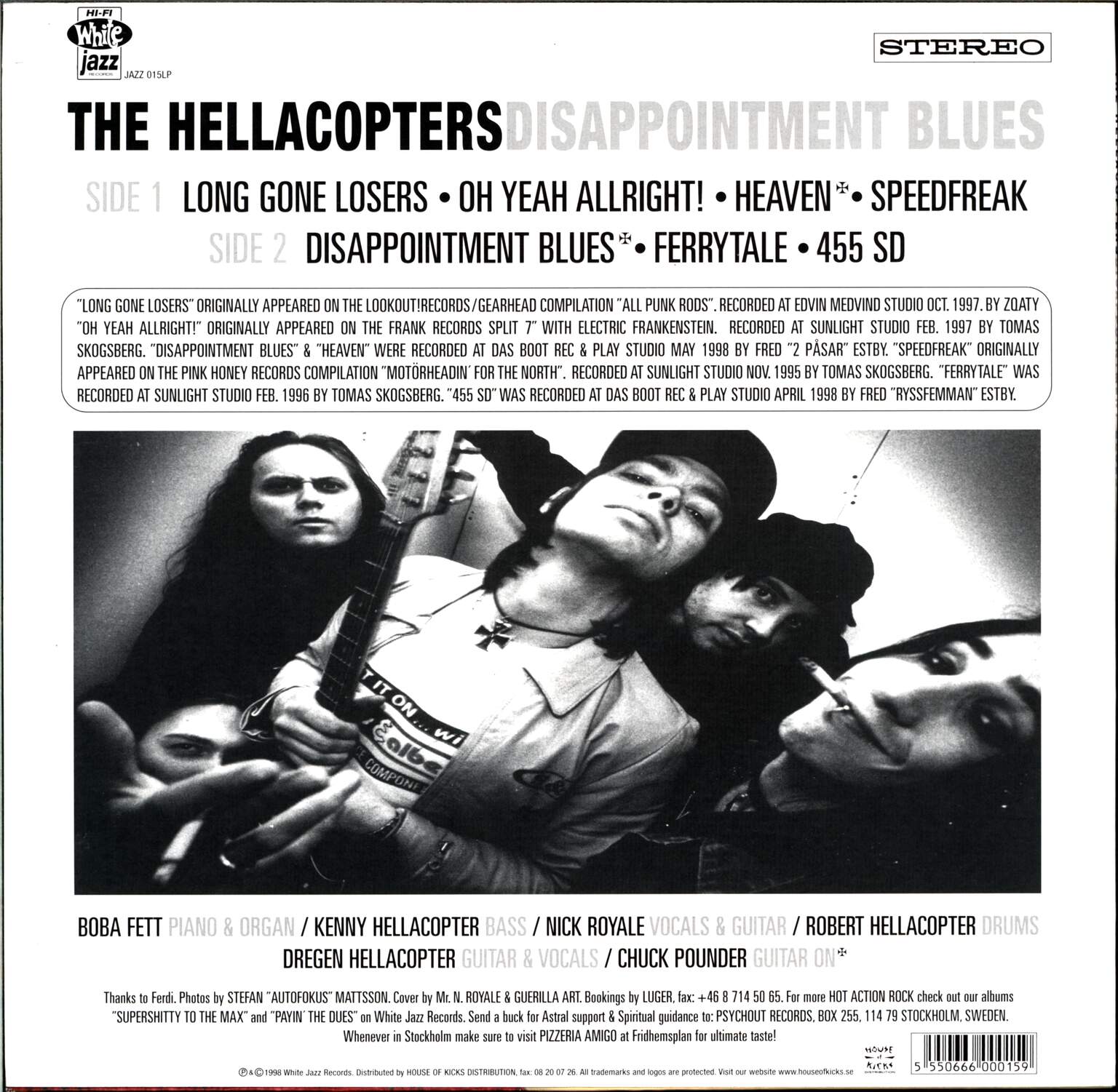 The Hellacopters: Disappointment Blues, 1×10" Vinyl EP