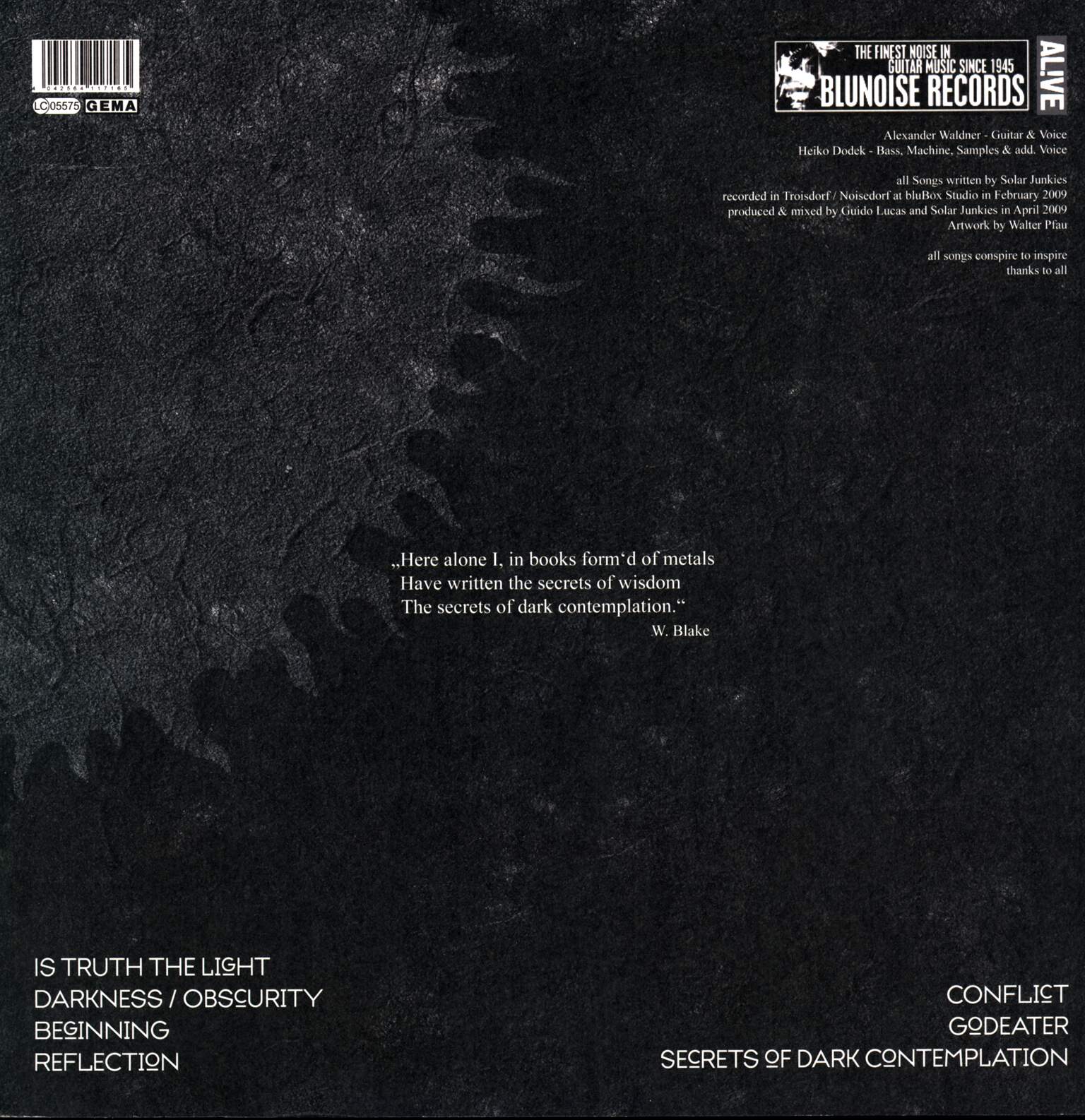 Solar Junkies: Secrets Of Dark Contemplation, 1×LP (Vinyl)