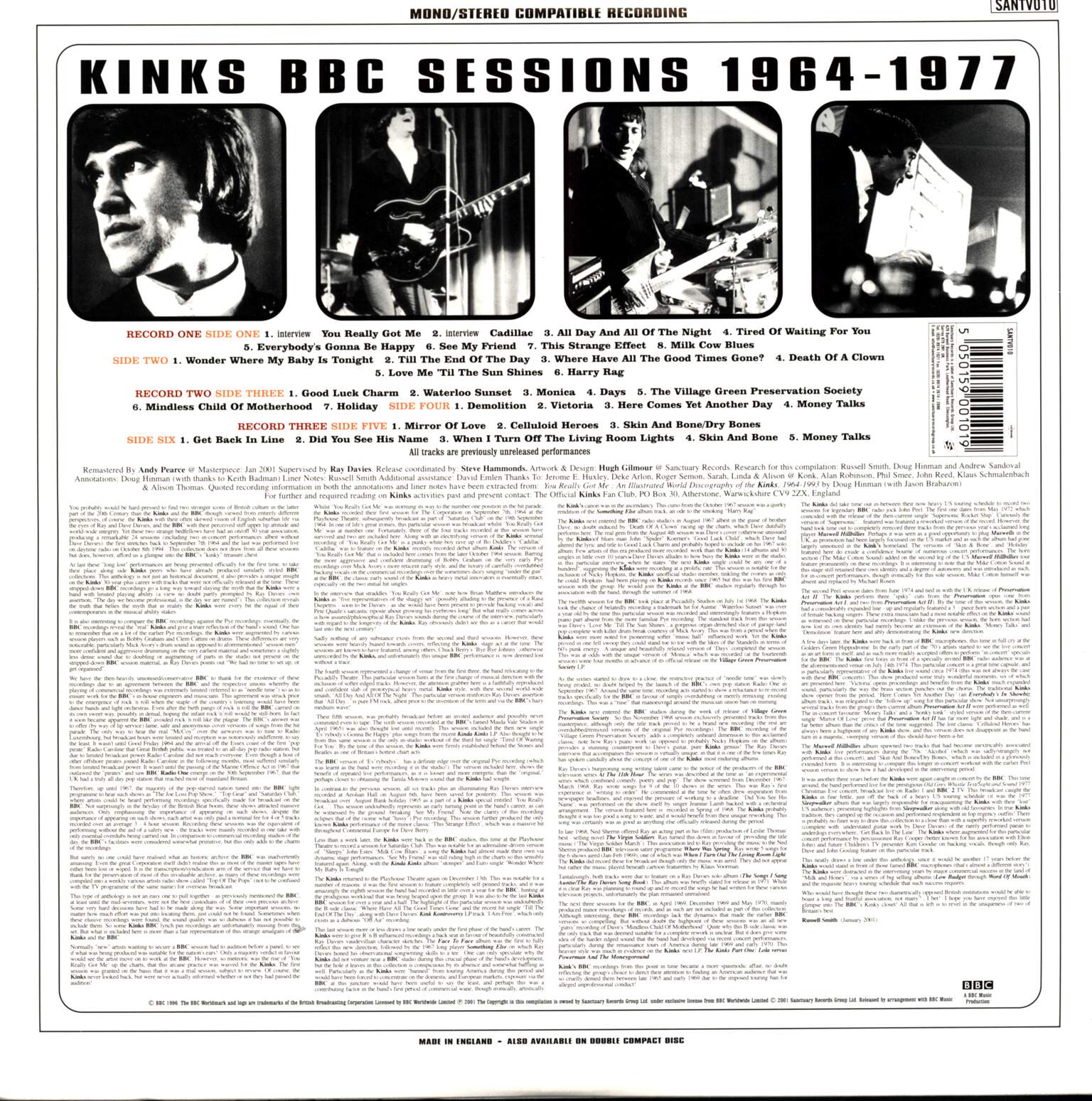 The Kinks: BBC Sessions 1964 - 1977, 3×LP (Vinyl)