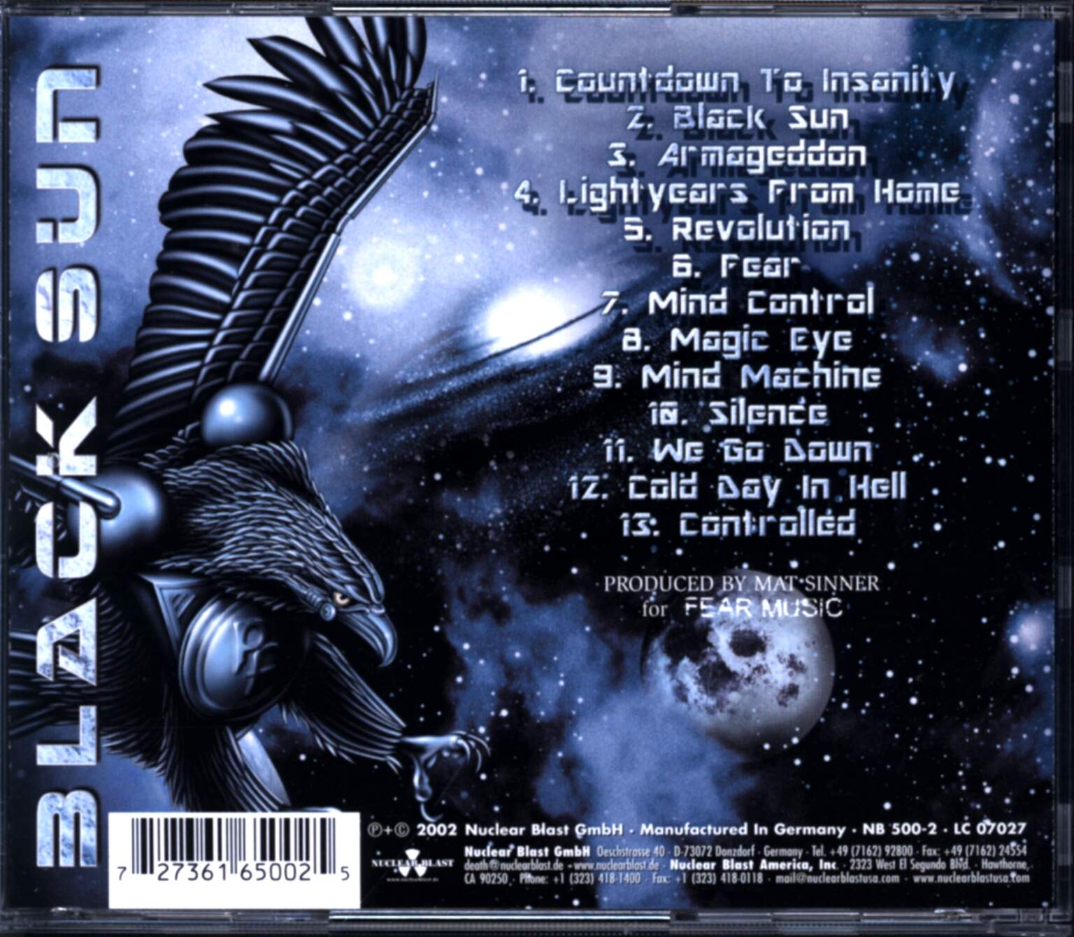 Primal Fear: Black Sun, 1×CD