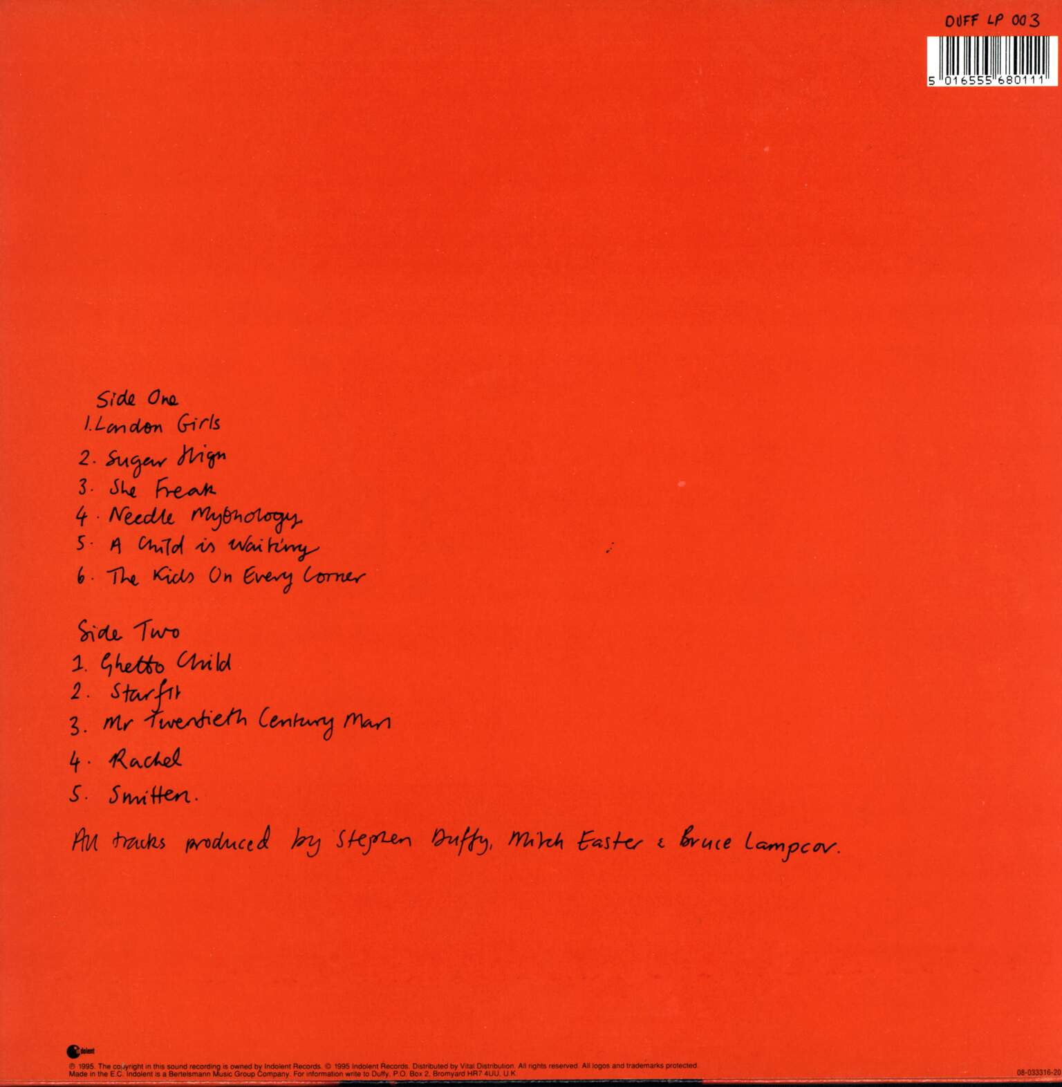 Stephen Duffy: Duffy, 1×LP (Vinyl)
