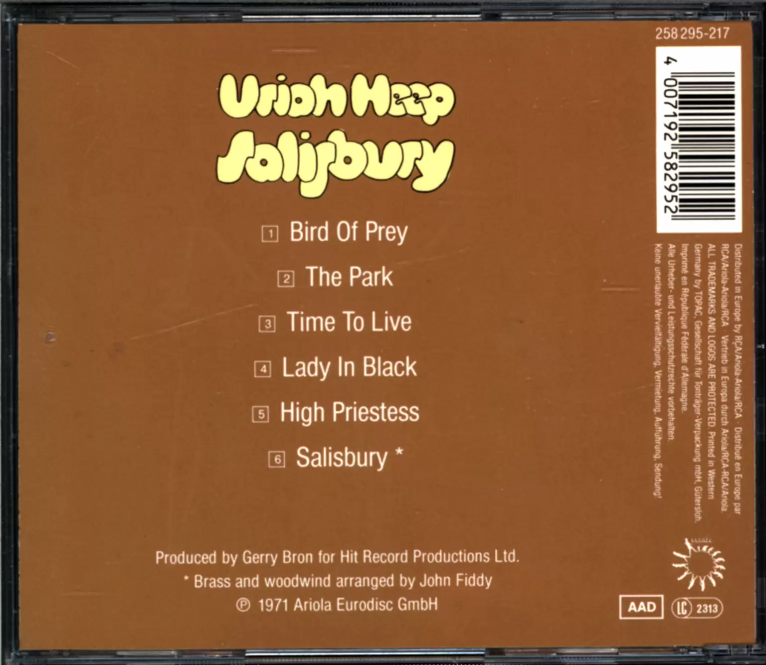 Uriah Heep: Salisbury, 1×CD
