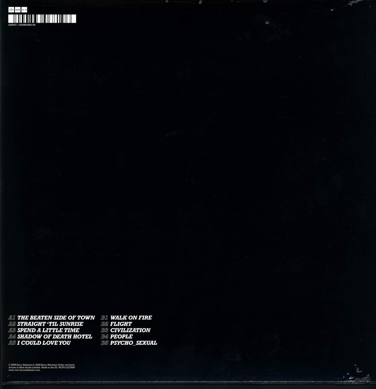 Barry Adamson: Back To The Cat, 1×LP (Vinyl)