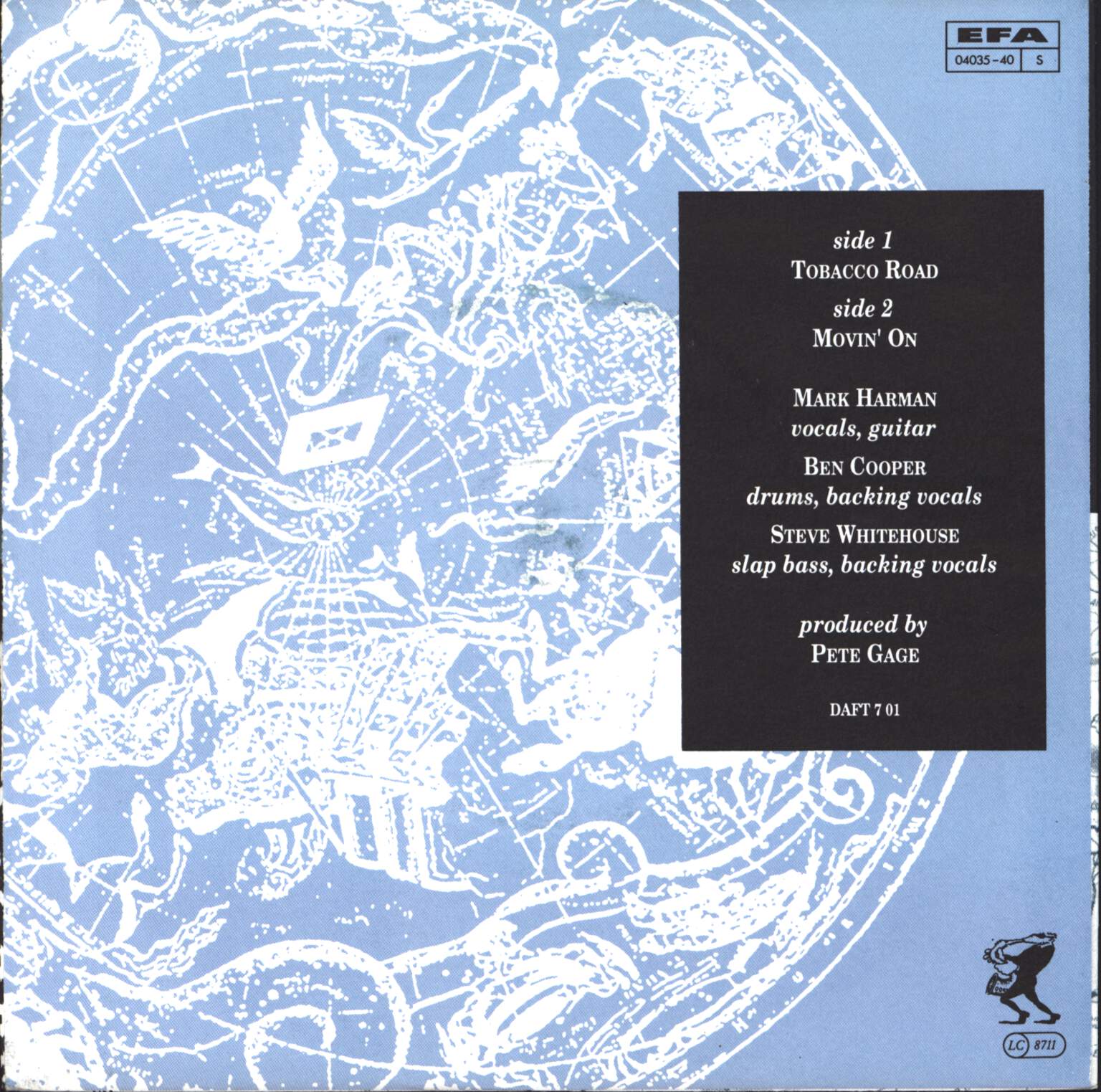 Restless: Tobacco Road, 1×7" Single (Vinyl)