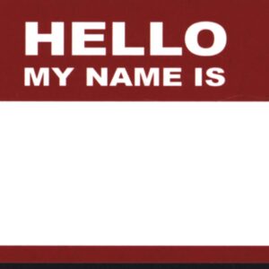 Sticker: Hello My Name Is (50 Stück)