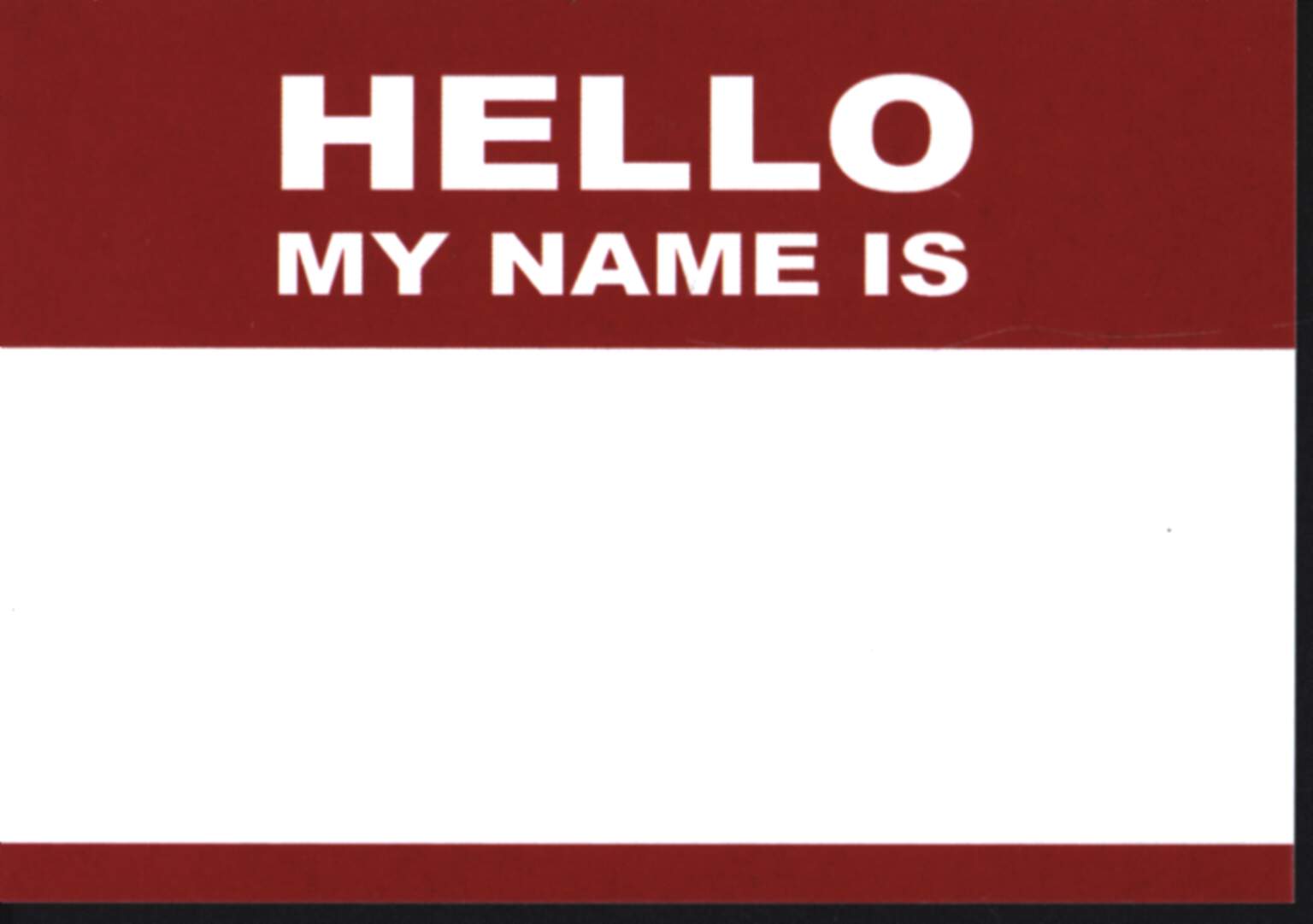 Sticker: Hello My Name Is (50 Stück)