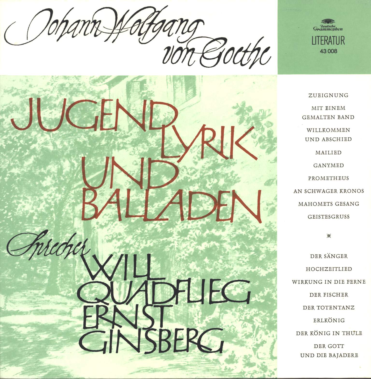 Johann Wolfgang von Goethe: Jugendlyrik Und Balladen