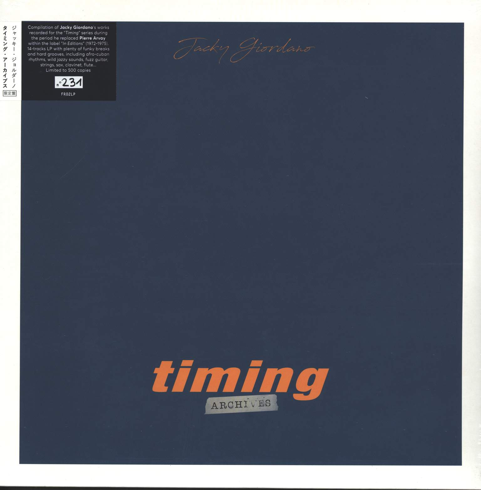 Jacky Giordano: Timing Archives
