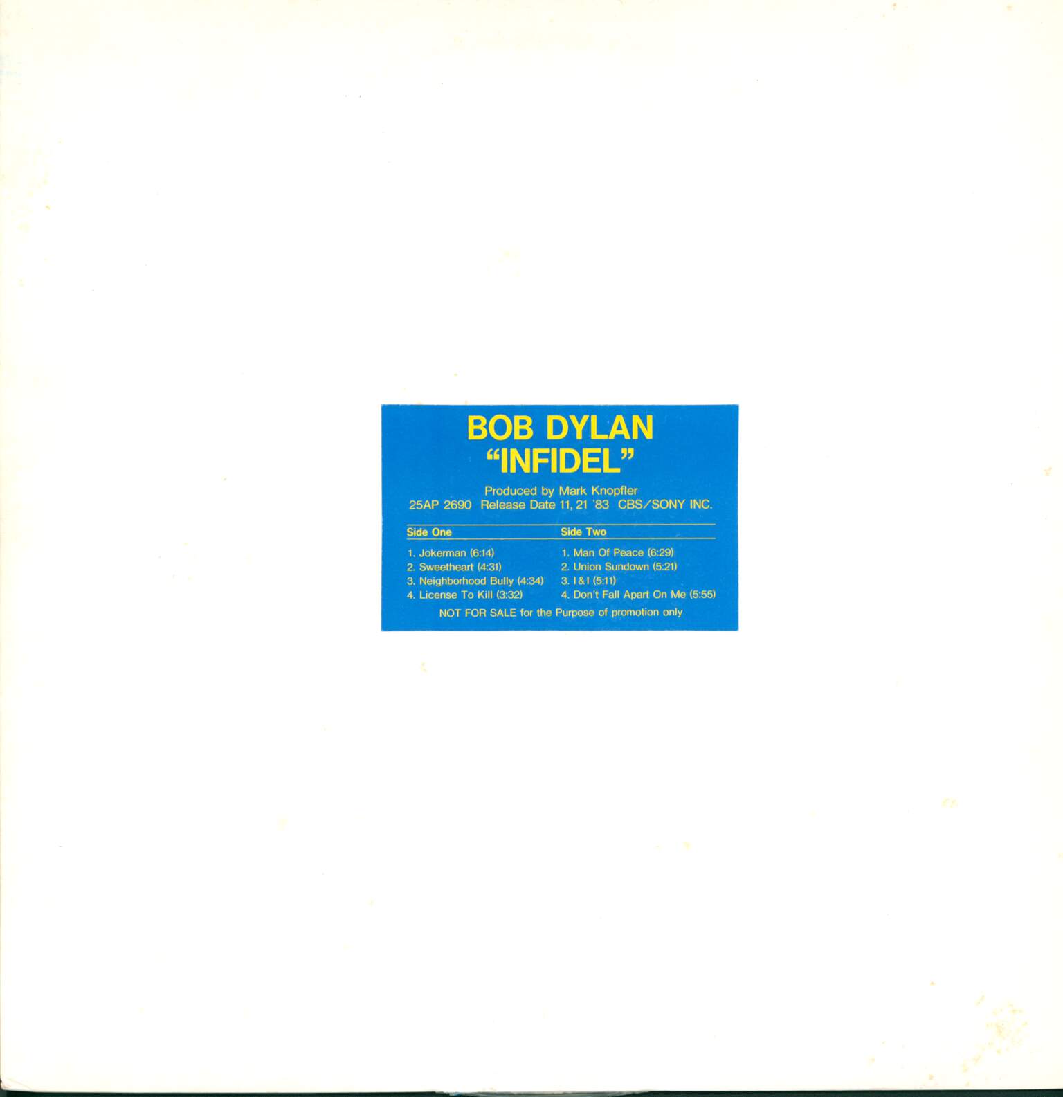 Bob Dylan: Infidel