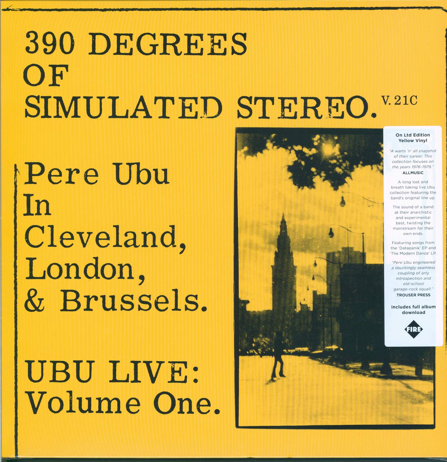 Pere Ubu: 390 Degrees Of Simulated Stereo. V.21C Ubu Live: Volume One