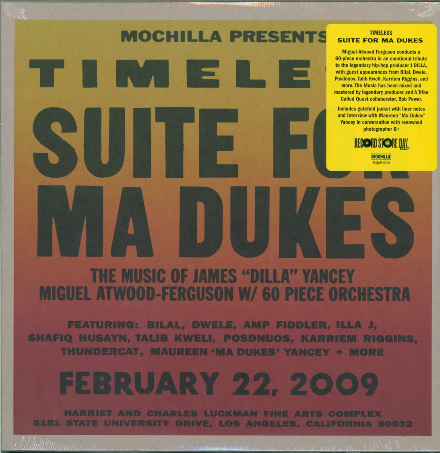 Miguel Atwood-Ferguson: Mochilla Presents Timeless: Suite For Ma Dukes - The Music Of James "J Dilla" Yancey